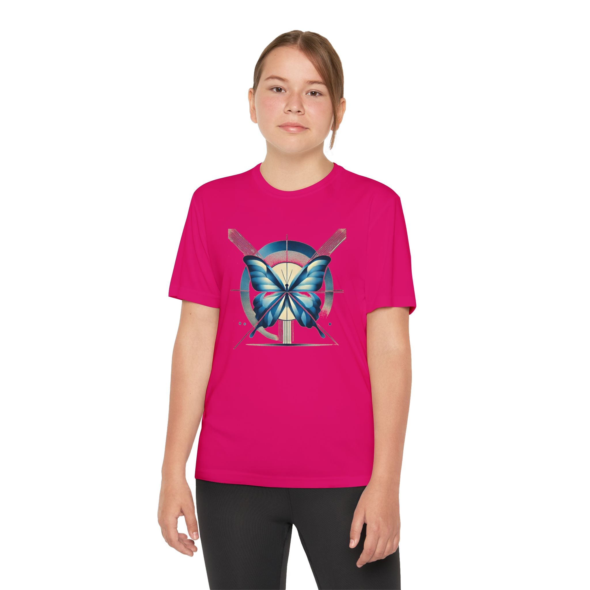 Butterffy Youth T-Shirt Sports Graphic Tee, Cool Athletic Shirt for Kids, Perfect for Sports Events, Team Spirit