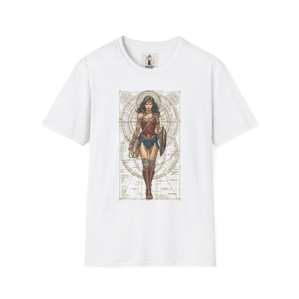 Wonder Woman Superhero Marvel Unisex Softstyle T-Shirt, Comic Book Tee, Geeky Clothing, Cosplay Costume Top