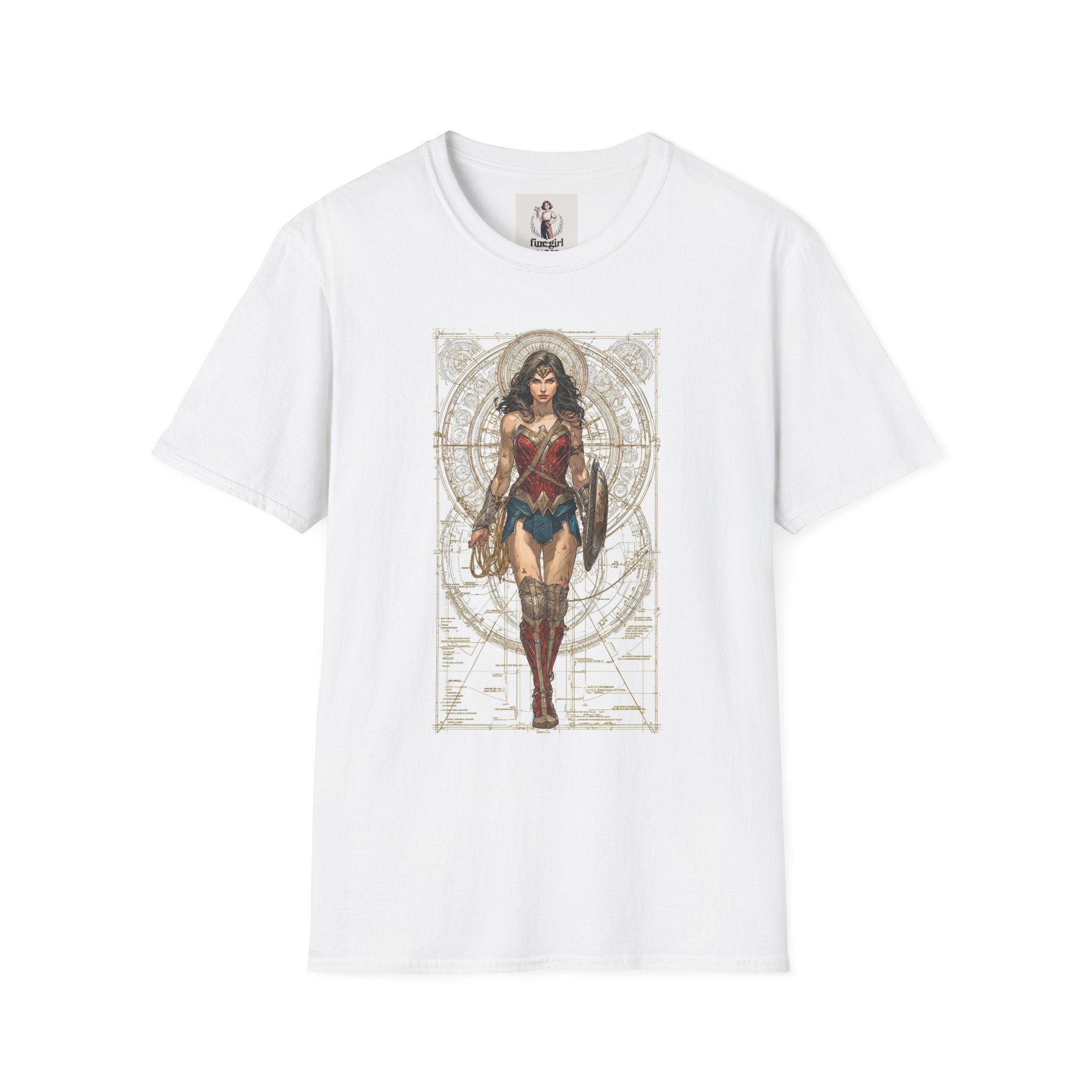 Wonder Woman Superhero Marvel Unisex Softstyle T-Shirt, Comic Book Tee, Geeky Clothing, Cosplay Costume Top