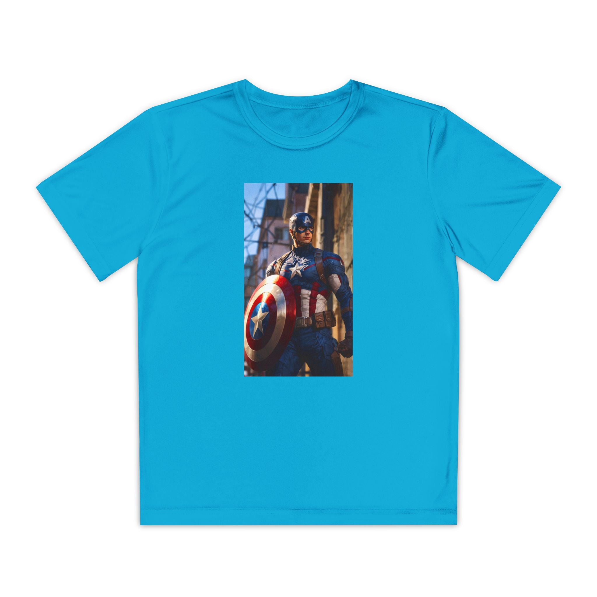Captain America Superhero Marvel Patriotic, Kids Graphic T-Shirt, Boys Hero Top, Girls Comic Book Clothing, Birthday