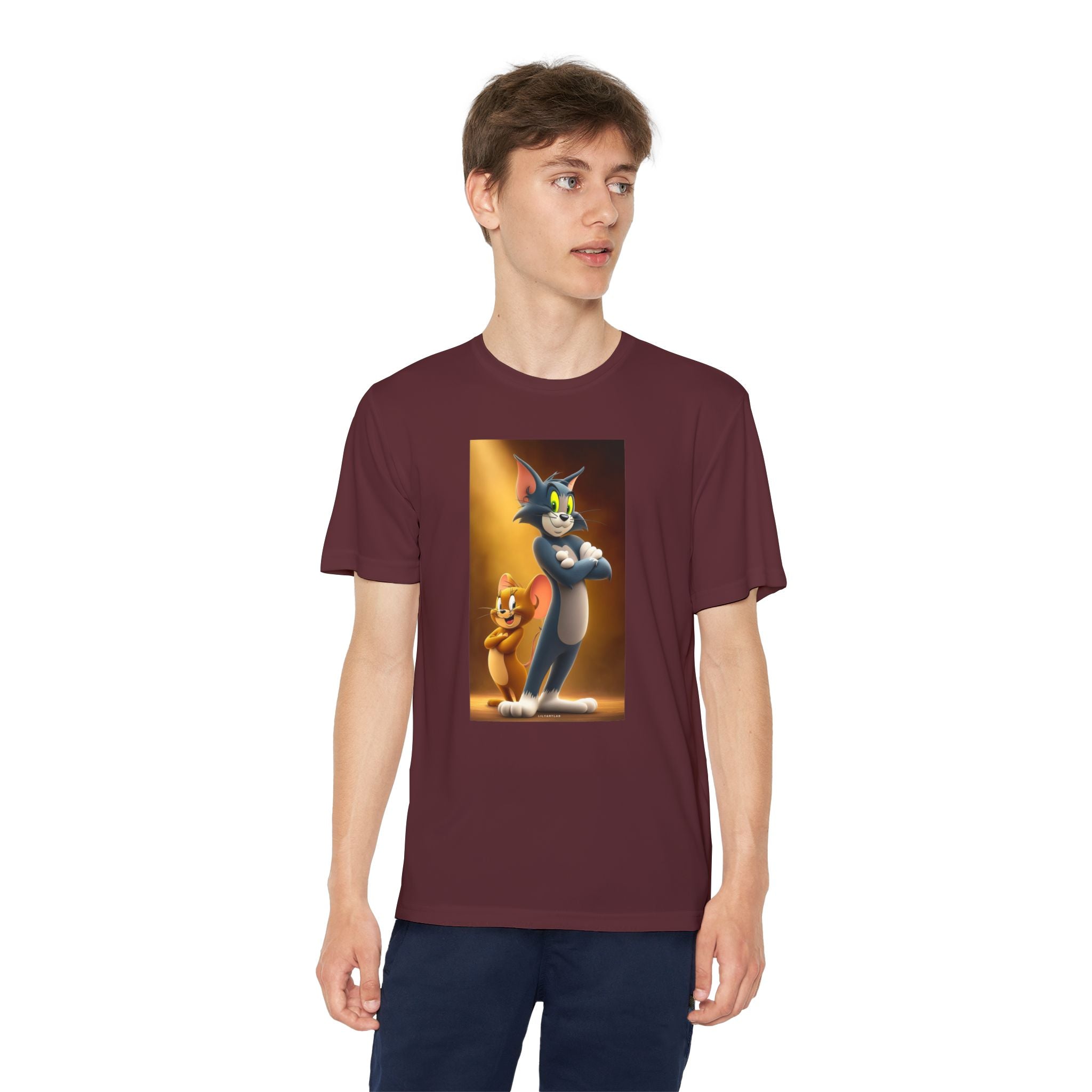 Youth Competitor Tee with Tom And Jerry design, Cartoon Graphic Kid's T-Shirt, Kids Tee, Children's Clothing, Funny Tee for Boys and Girls