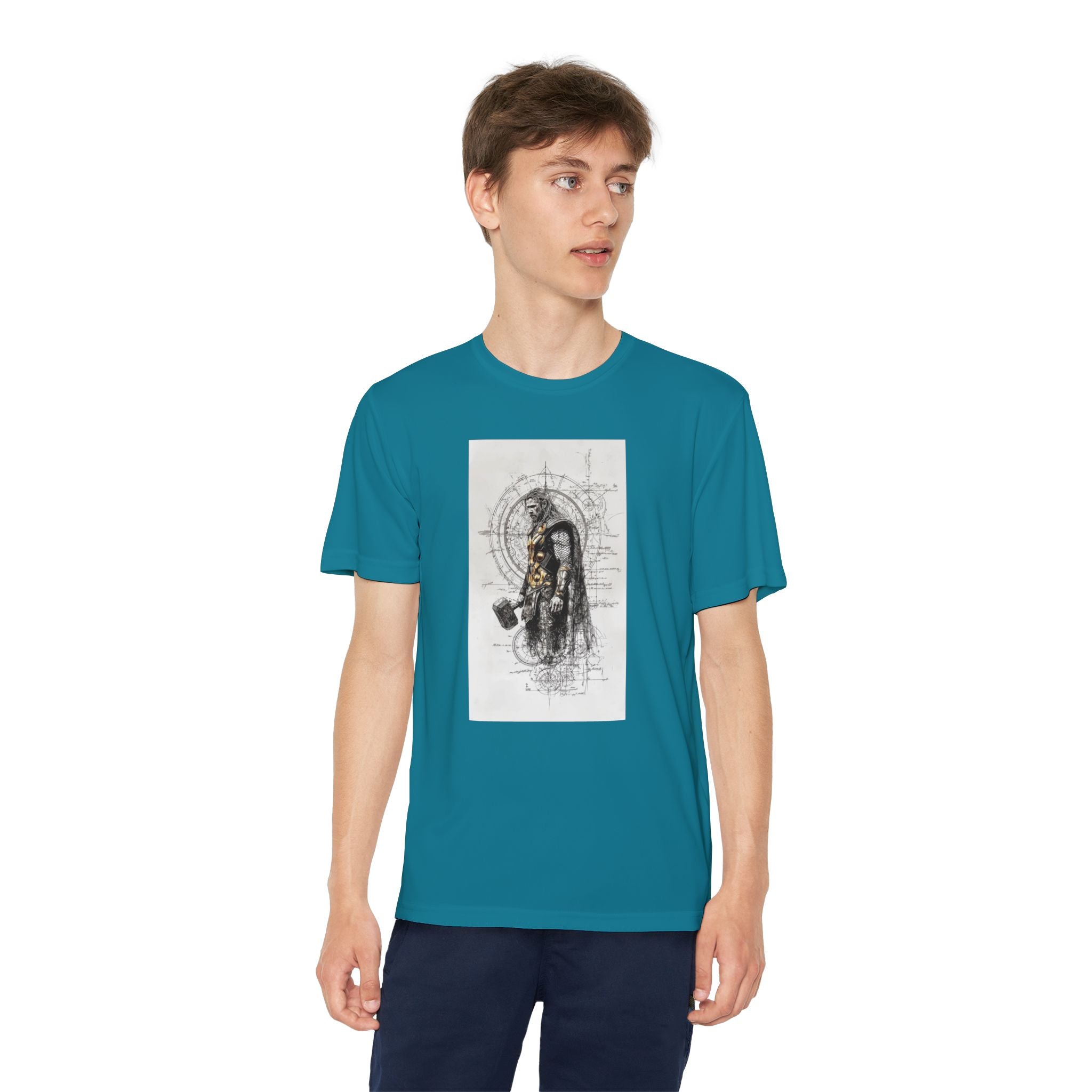 Superhero Youth T-Shirt Sports Graphic Tee, Cool Athletic Shirt for Kids