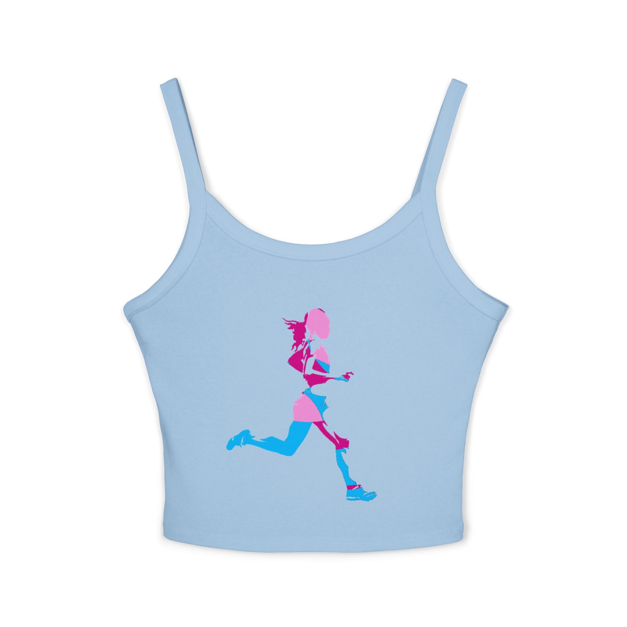 Running Woman Tank Top, Athletic Workout Top, Fitness Sleeveless Shirt, Jogging Muscle Tee, Exercise Gym Cami