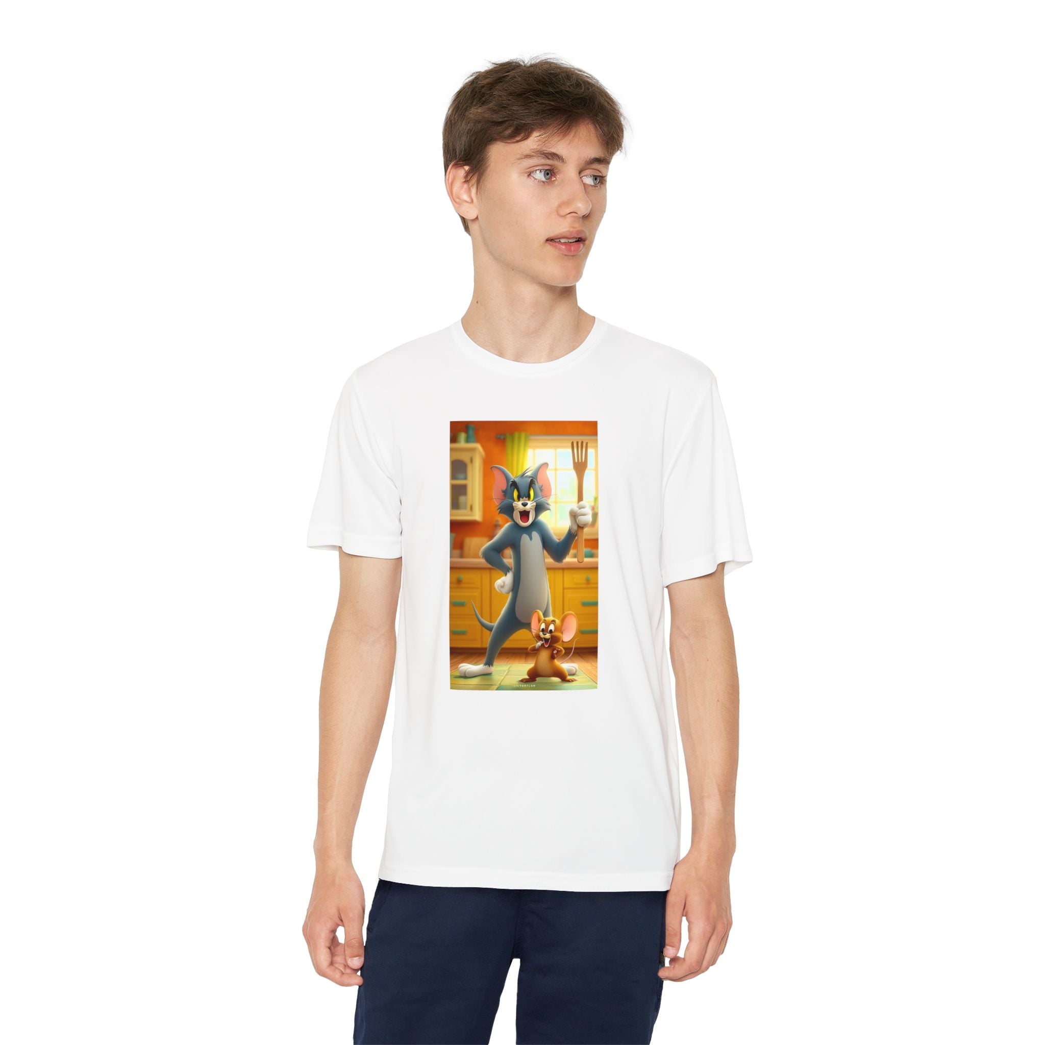 Youth Competitor Tee with Tom And Jerry design, Cartoon Graphic Kid's T-Shirt, Kids Tee, Children's Clothing, Funny Tee for Boys and Girls