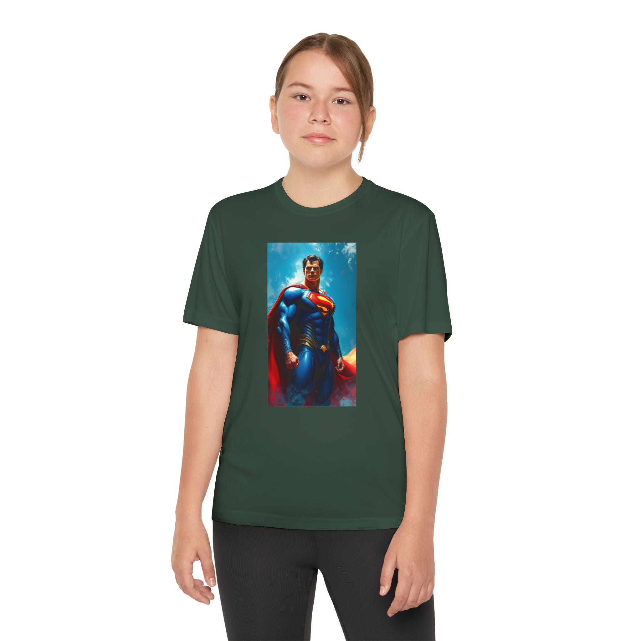 Superman Superhero Marvel T-Shirt, Youth Competitor Tee,  Kids Comic Book Hero Top, Children's Graphic Tee, Youth Super Power T-Shirt