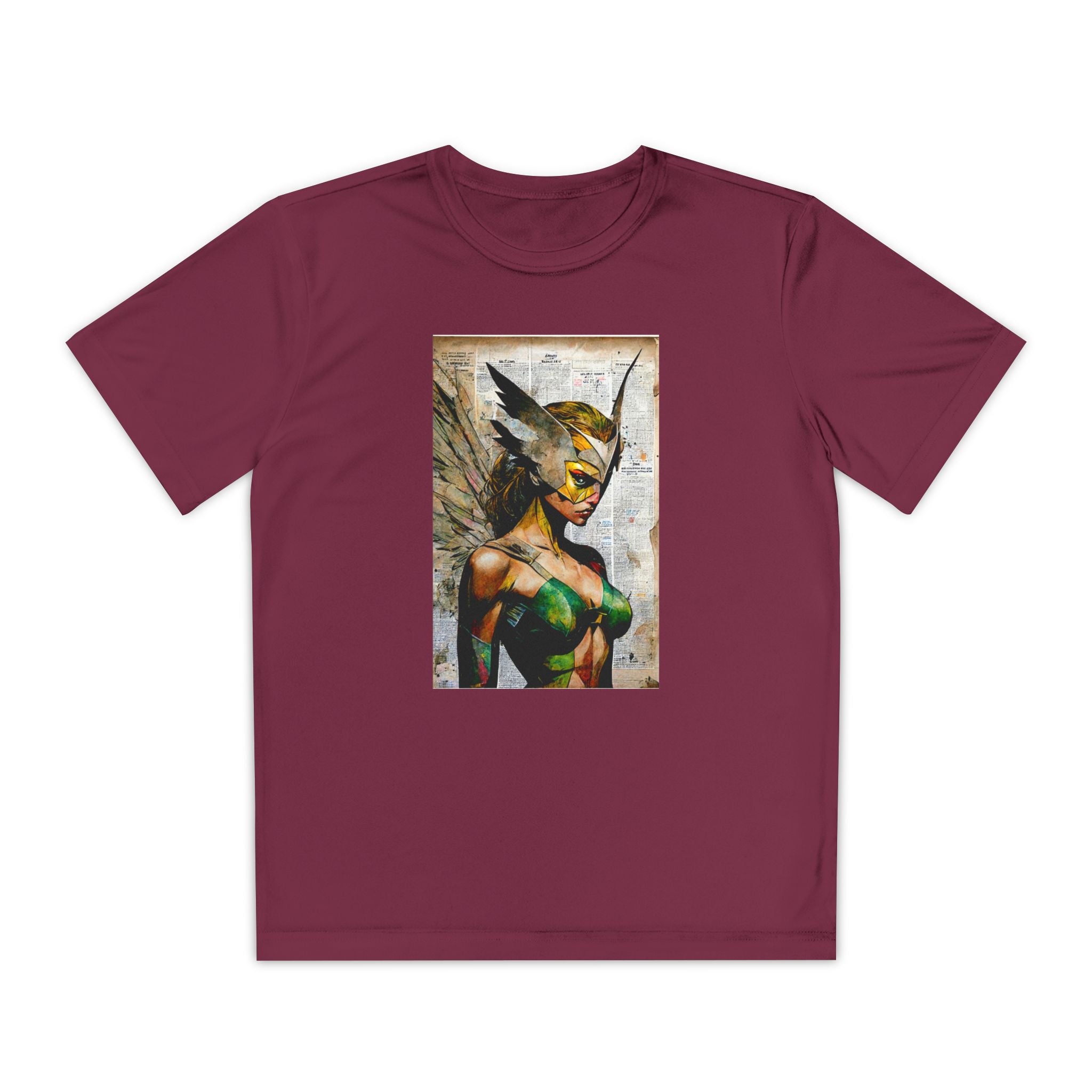 Superhero Youth T-Shirt Sports Graphic Tee, Cool Athletic Shirt for Kids