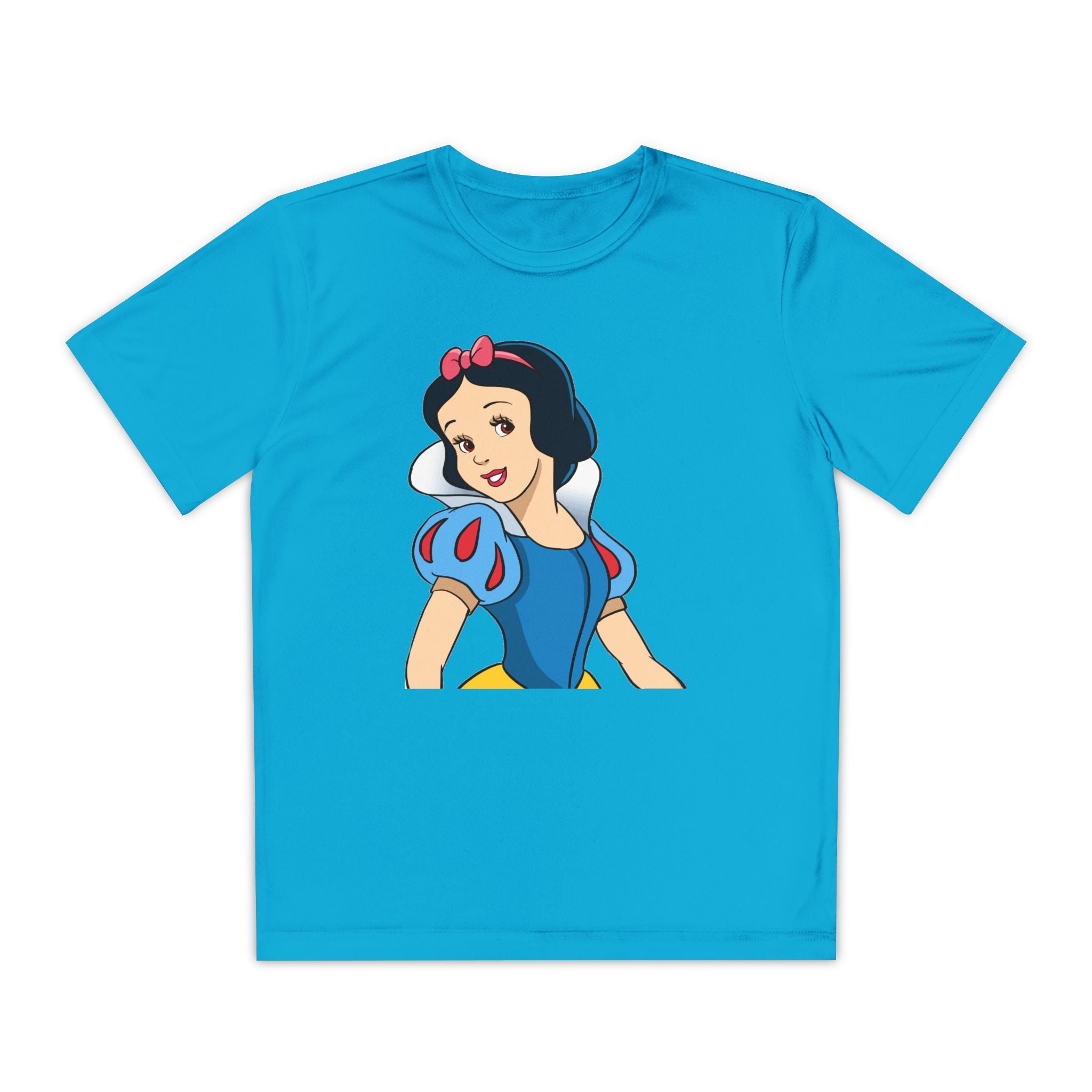 Snow White Youth T-Shirt Sports Graphic Tee, Cool Athletic Shirt for Kids, Perfect for Sports Events, Team Spirit