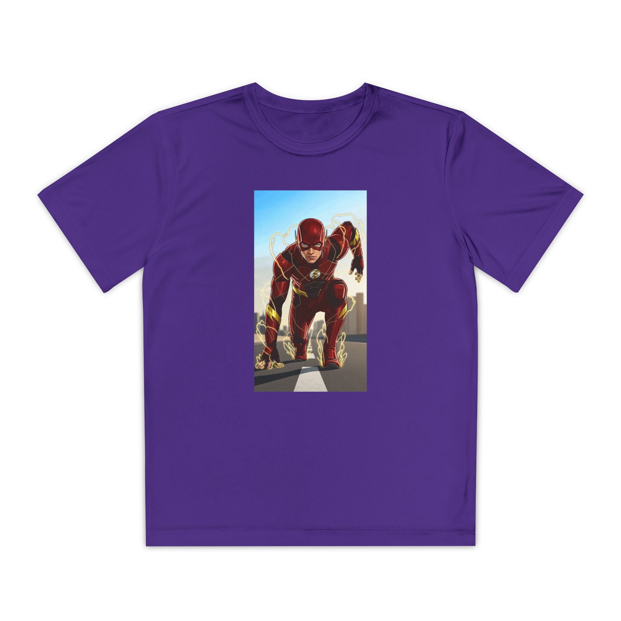 The Flash Superhero Marvel Youth T-Shirt, Kid's Superhero Tee, Children's Graphic Shirt, Comic Book Character Top, Kids Costume Apparel
