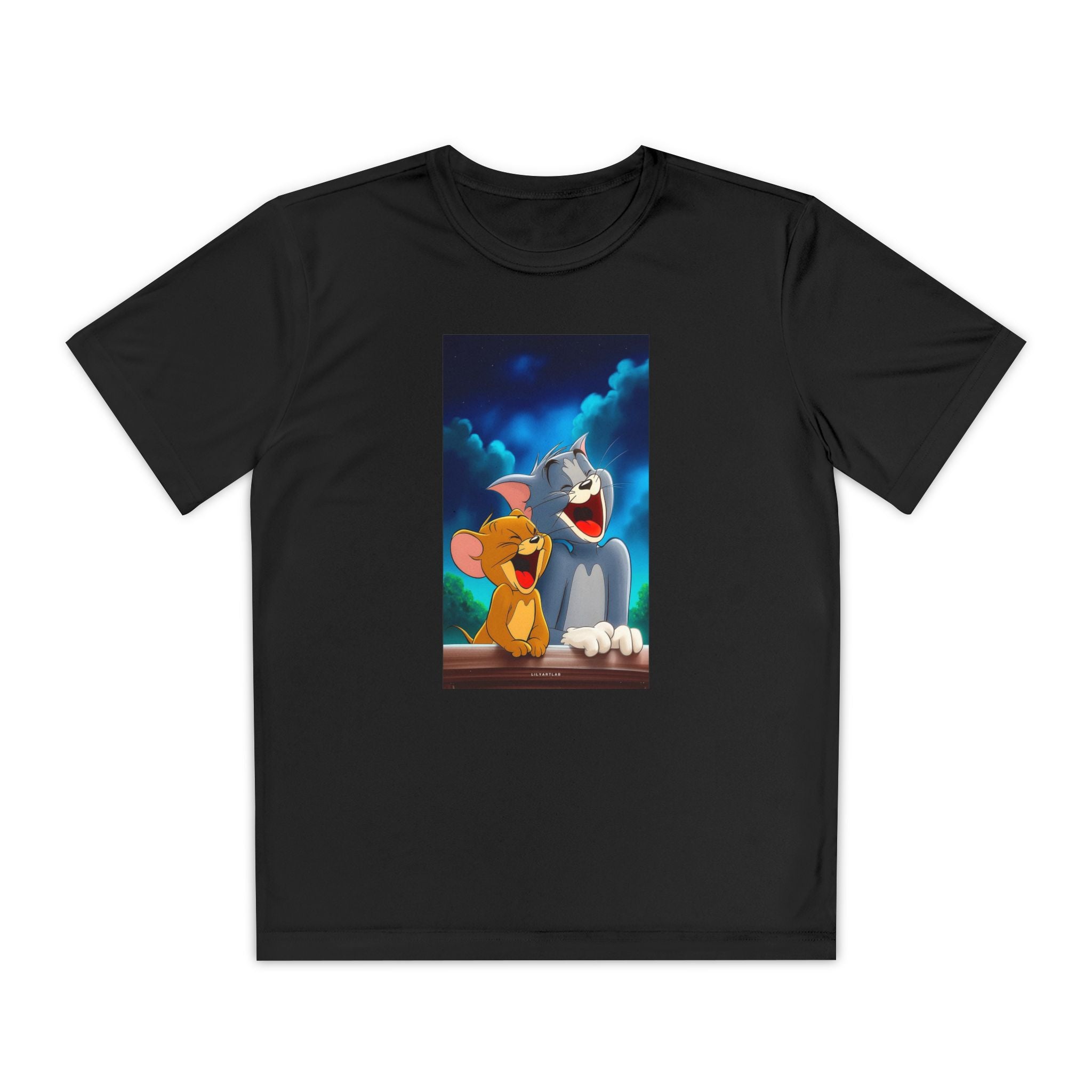Youth Competitor Tee with Tom And Jerry design, Cartoon Graphic Kid's T-Shirt, Kids Tee, Children's Clothing, Funny Tee for Boys and Girls