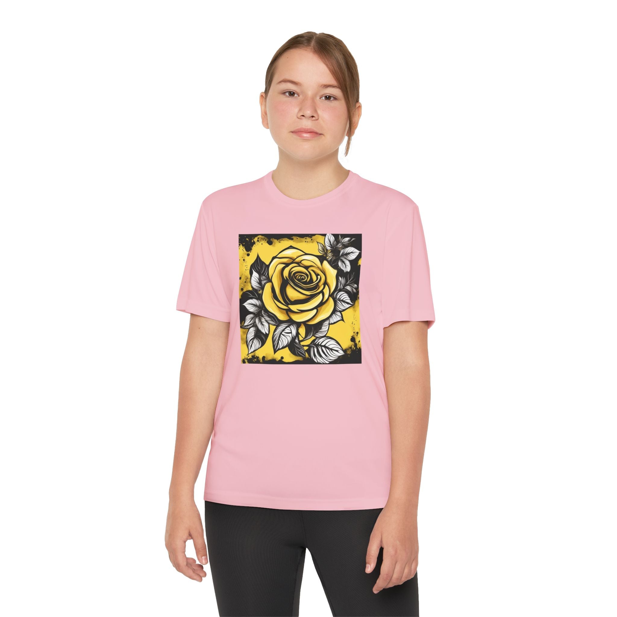 Flower Youth Tshirt, Girls Floral Tee, Kids Spring Shirt, Children's Botanical Top, Teen Blossom T-Shirt