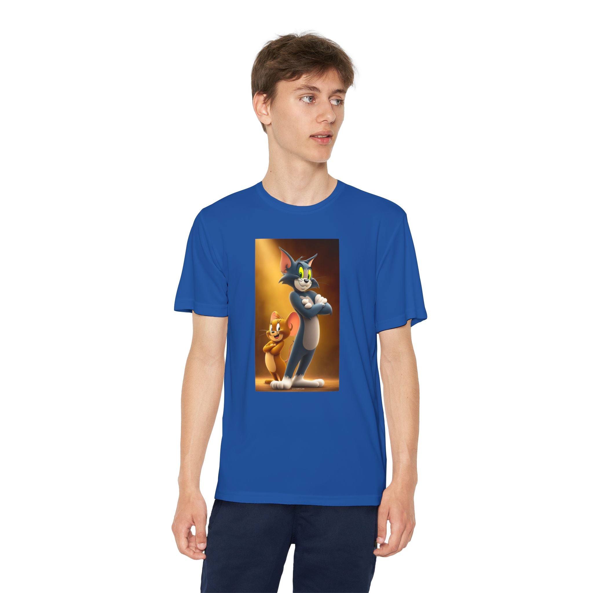 Youth Competitor Tee with Tom And Jerry design, Cartoon Graphic Kid's T-Shirt, Kids Tee, Children's Clothing, Funny Tee for Boys and Girls