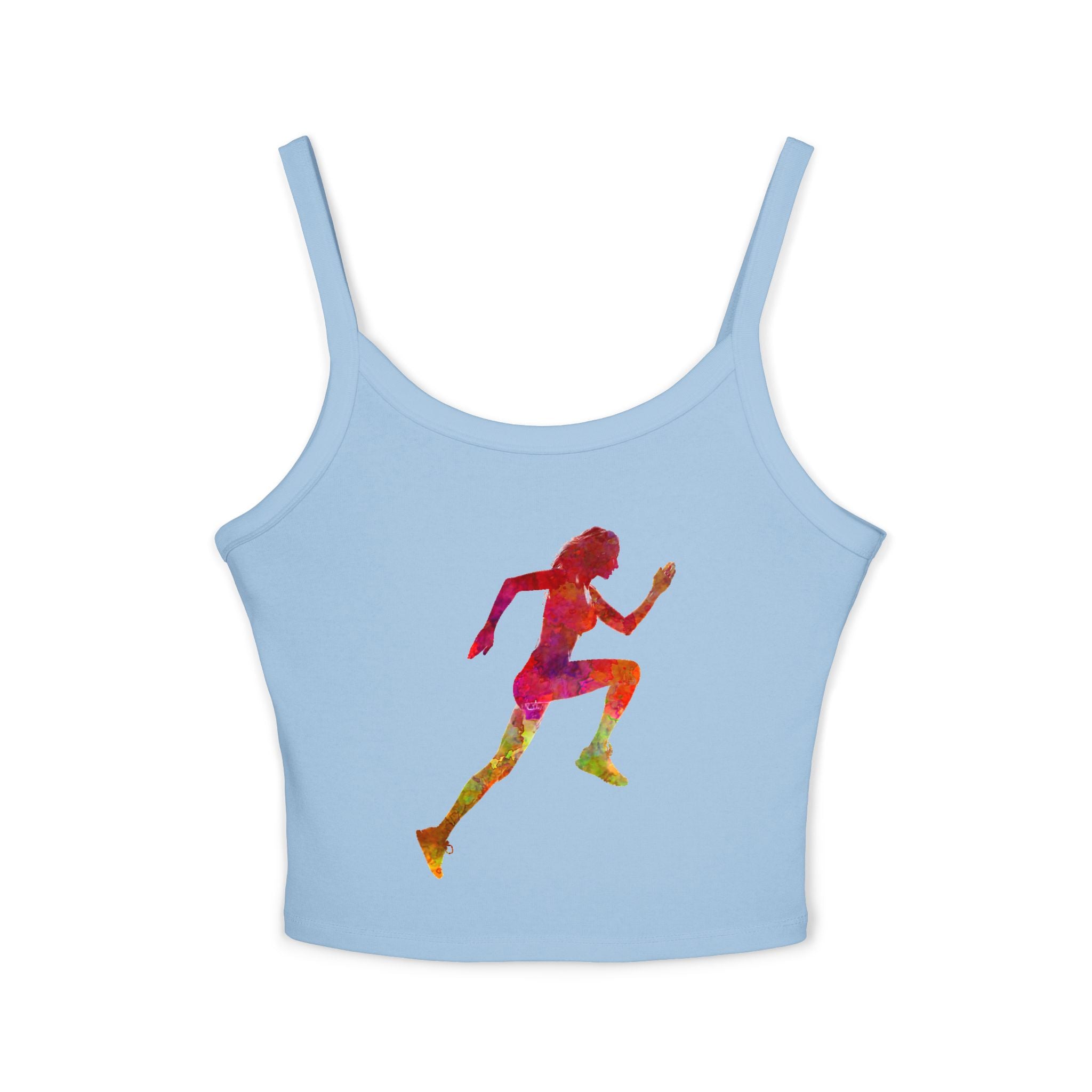 Running Woman Tank Top, Athletic Workout Top, Fitness Sleeveless Shirt, Jogging Muscle Tee, Exercise Gym Cami