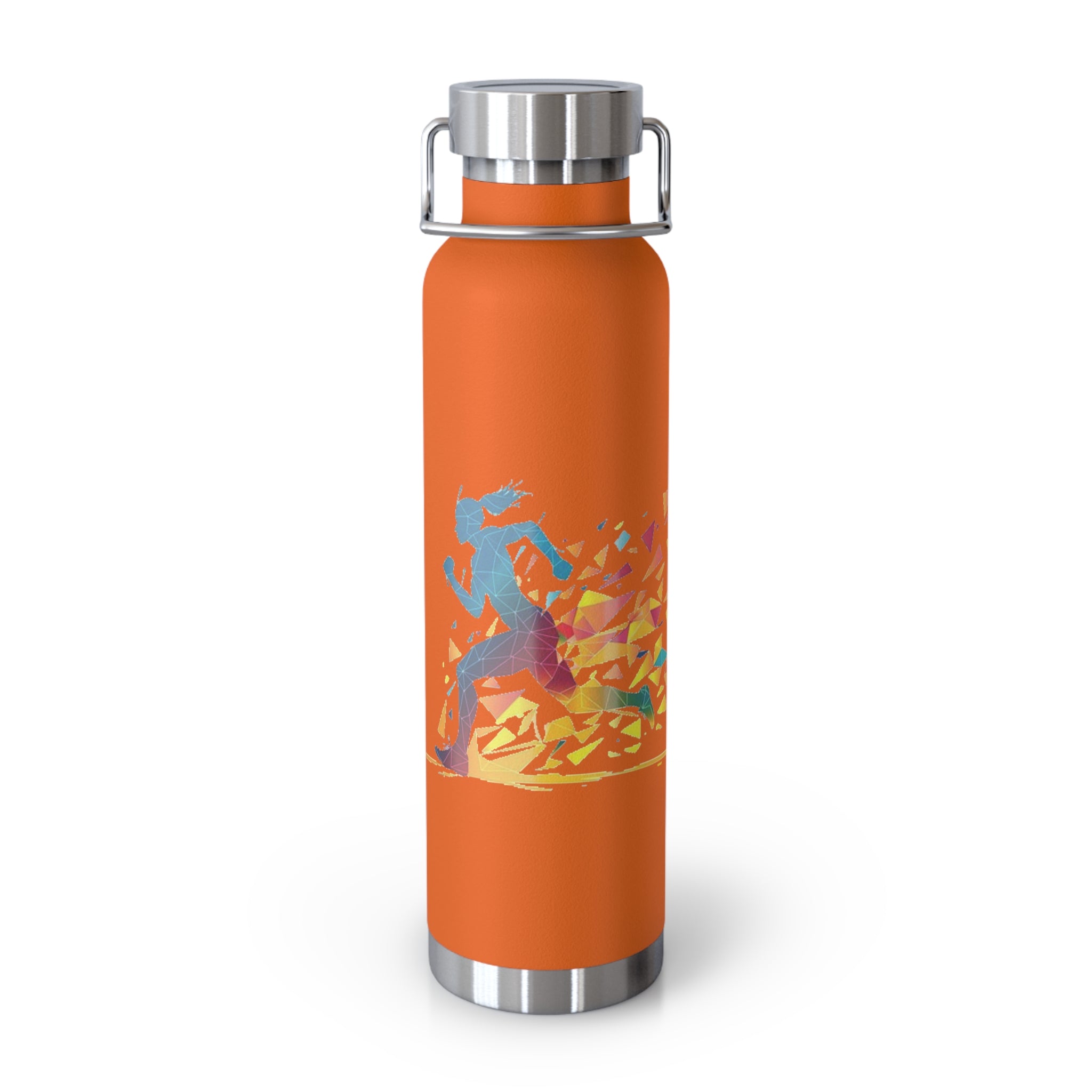 Woman Running Copper Insulated Water Bottle