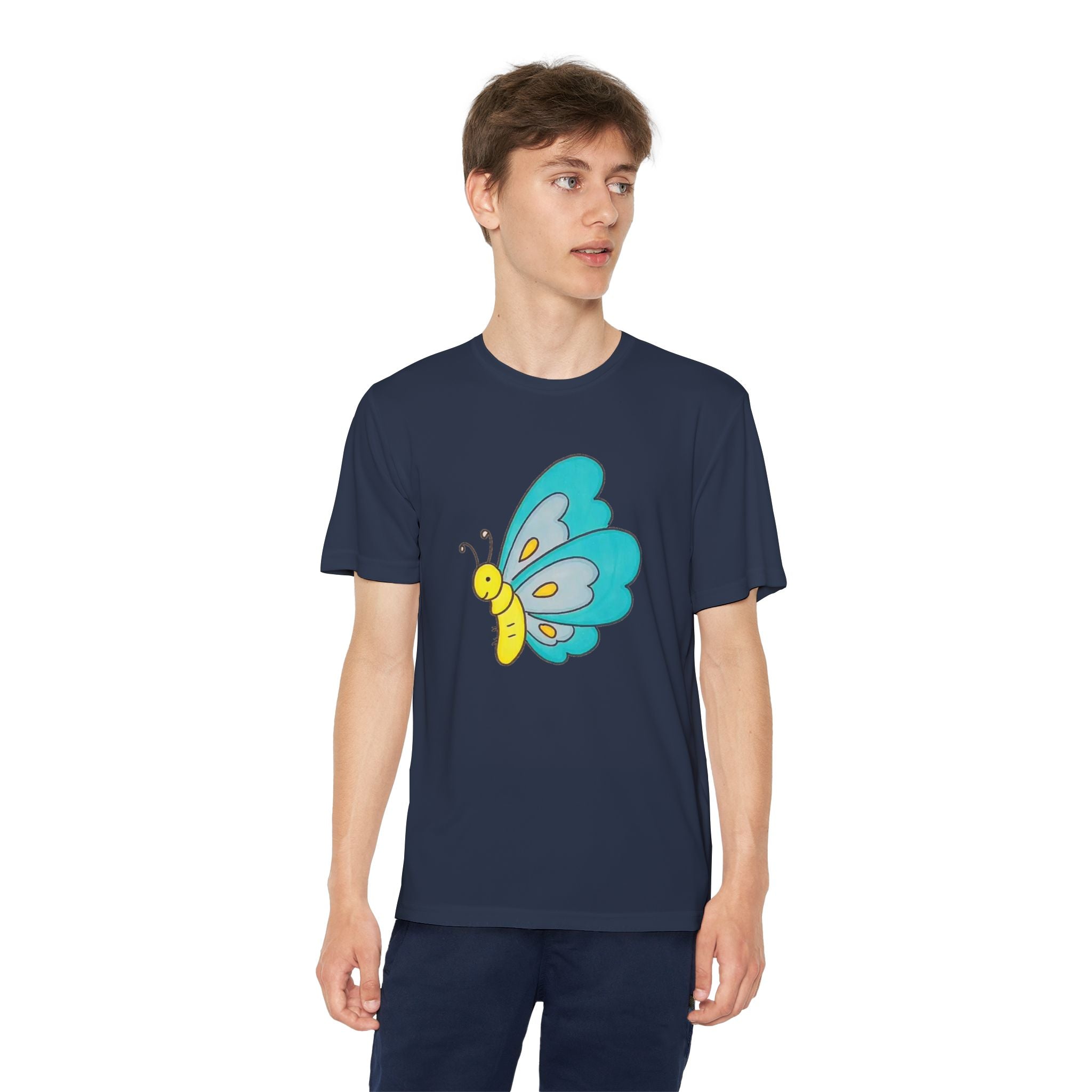 Butterffy Youth T-Shirt Sports Graphic Tee, Cool Athletic Shirt for Kids, Perfect for Sports Events, Team Spirit