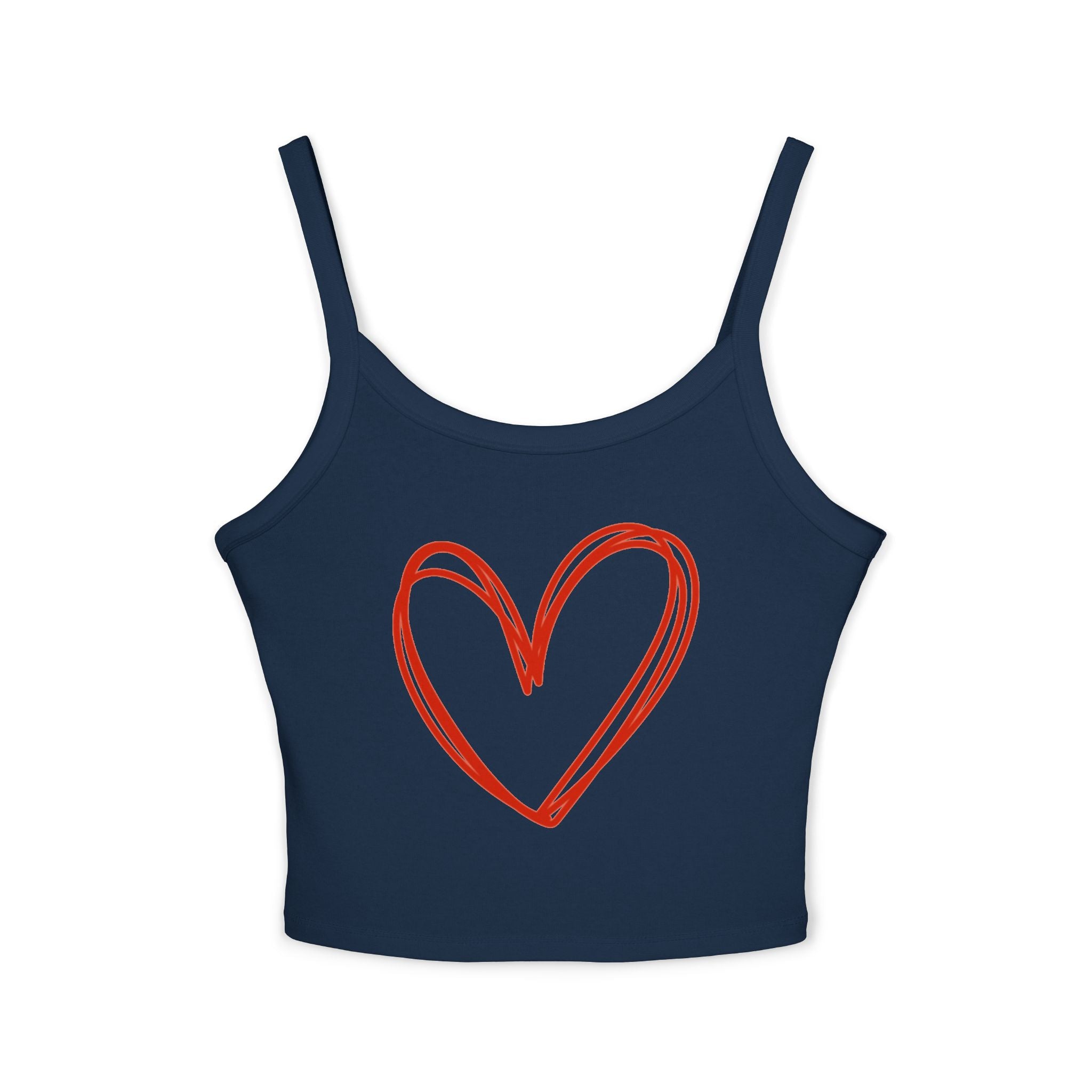 Heart Tank Top, Love Cami, Valentine's Day Shirt, Romantic Sleeveless Tee, Women's Summer Blouse, Cute Spaghetti Strap Tank