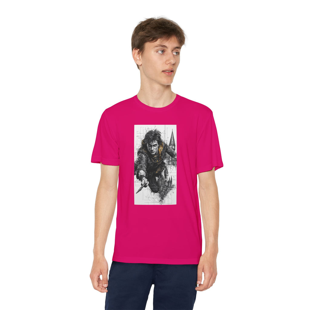 Youth Competitor Tee - Harry Potter, Wizard School Shirt, Magical Kids Top, Hogwarts Fan Gift, Sorcerer's Stone T-Shirt