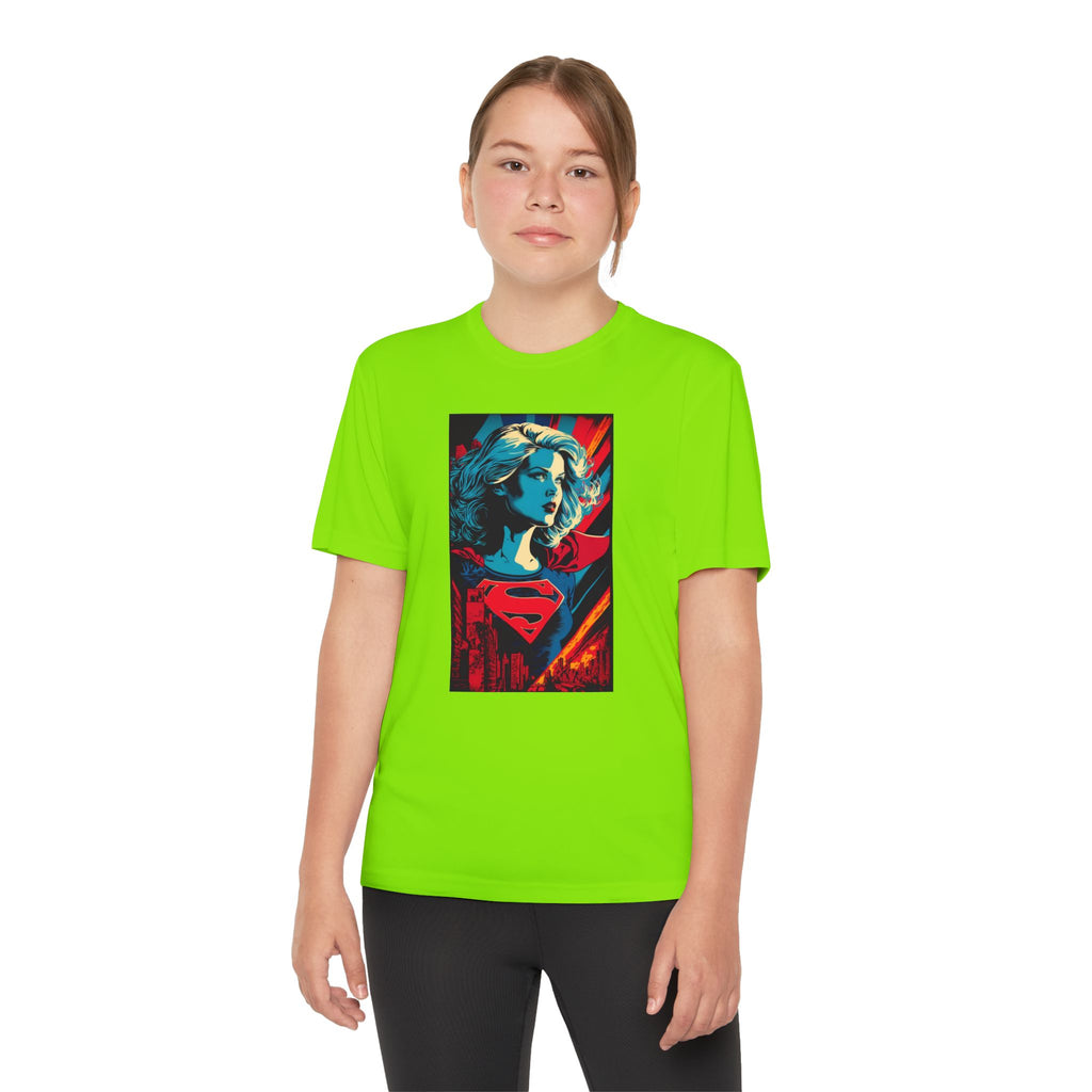 Superhero Youth T-Shirt Sports Graphic Tee, Cool Athletic Shirt for Kids