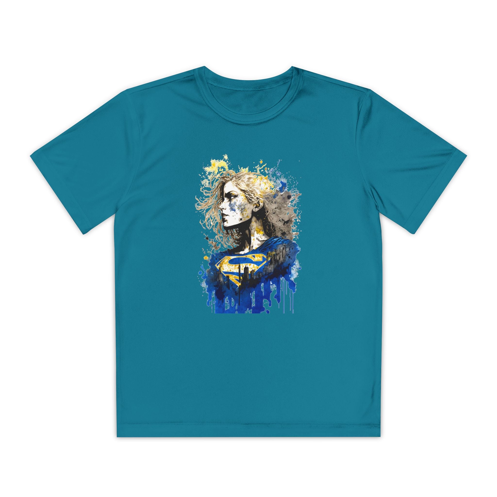 Superhero Youth T-Shirt Sports Graphic Tee, Cool Athletic Shirt for Kids