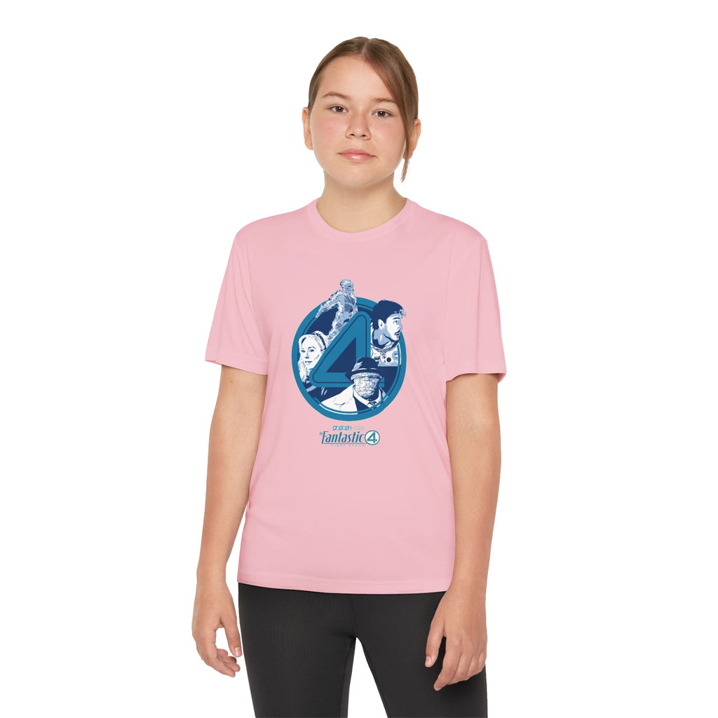 Fantastic 4 Youth T-Shirt Sports Graphic Tee, Cool Athletic Shirt for Kids, Perfect for Sports Events, Team Spirit