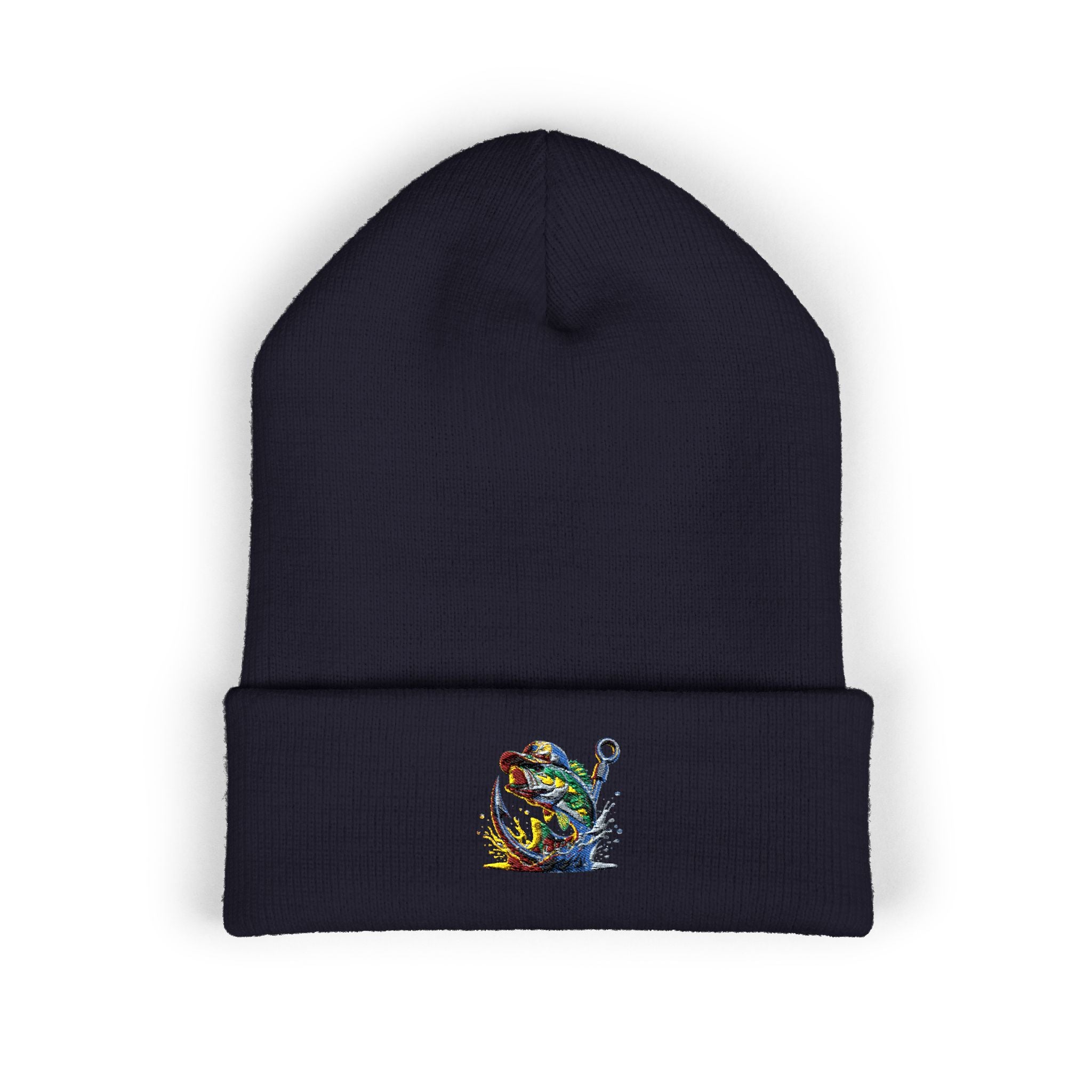 Beanie, Fishing Embroidered Hat for Outdoor Enthusiasts, Angler Gift, Fisherman Apparel, Winter Headwear, Knit Cap