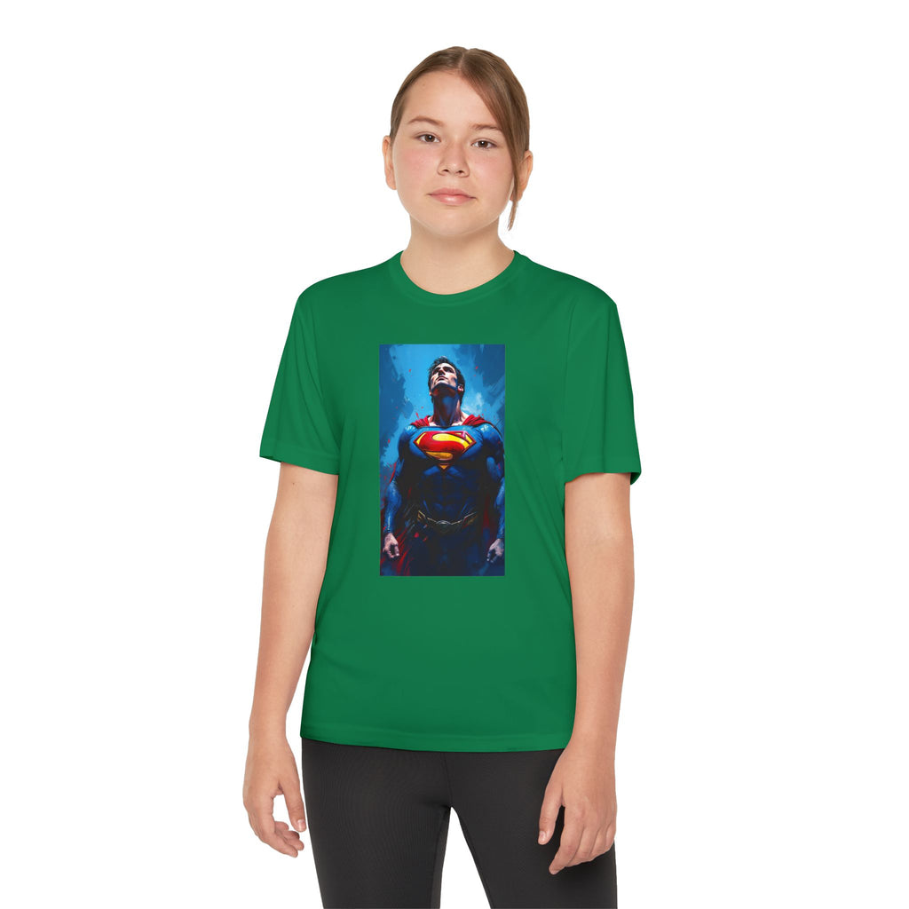Superman Superhero Marvel T-Shirt, Youth Competitor Tee,  Kids Comic Book Hero Top, Children's Graphic Tee, Youth Super Power T-Shirt