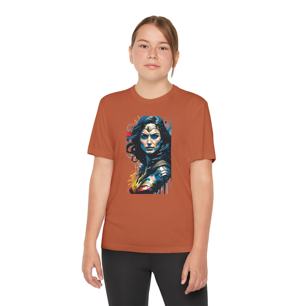 Superhero Youth T-Shirt Sports Graphic Tee, Cool Athletic Shirt for Kids