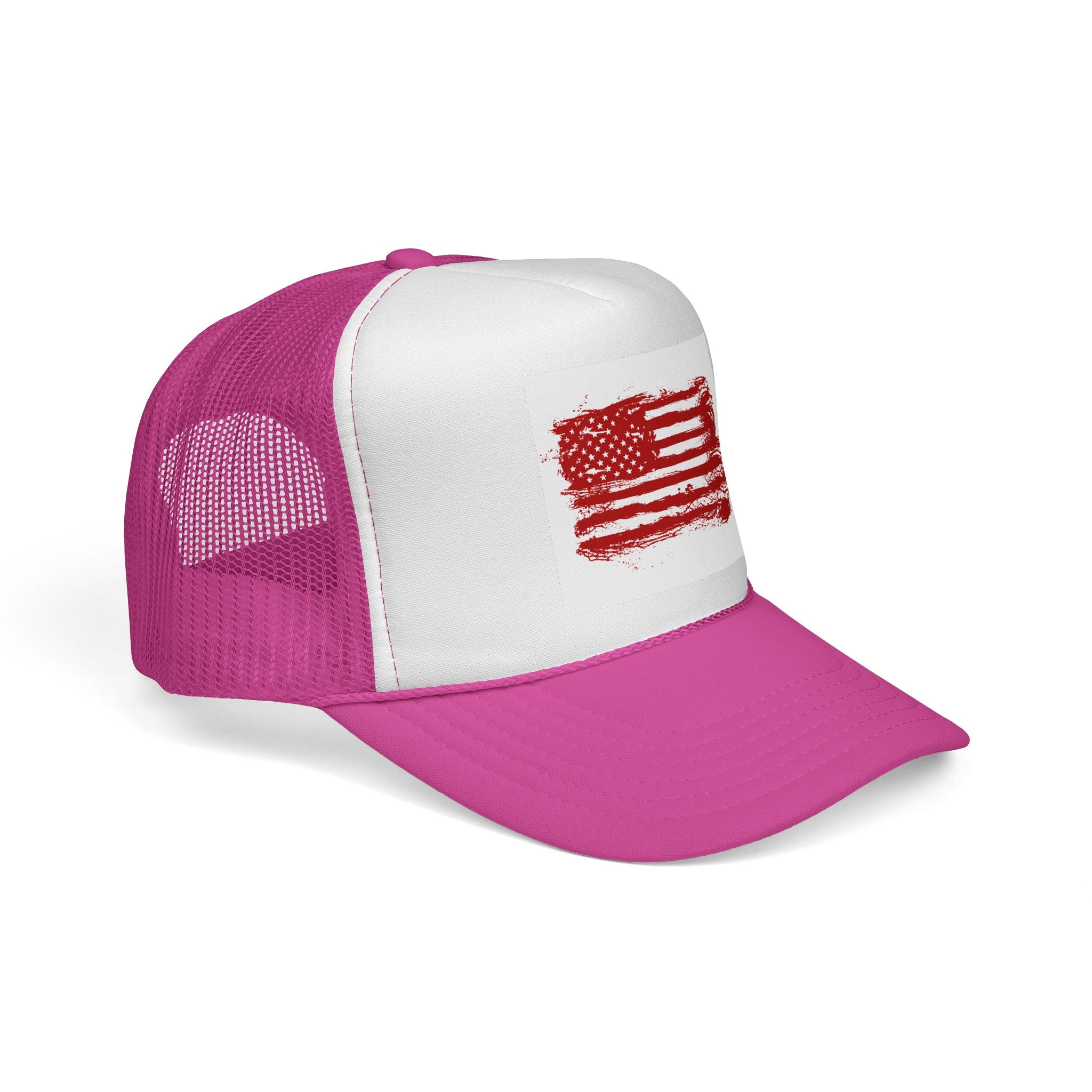 Patriotic Trucker Cap with American Flag Design, USA Hat, Summer Fashion, Outdoors Gear, Gift for Veterans, BBQ, 4th of July