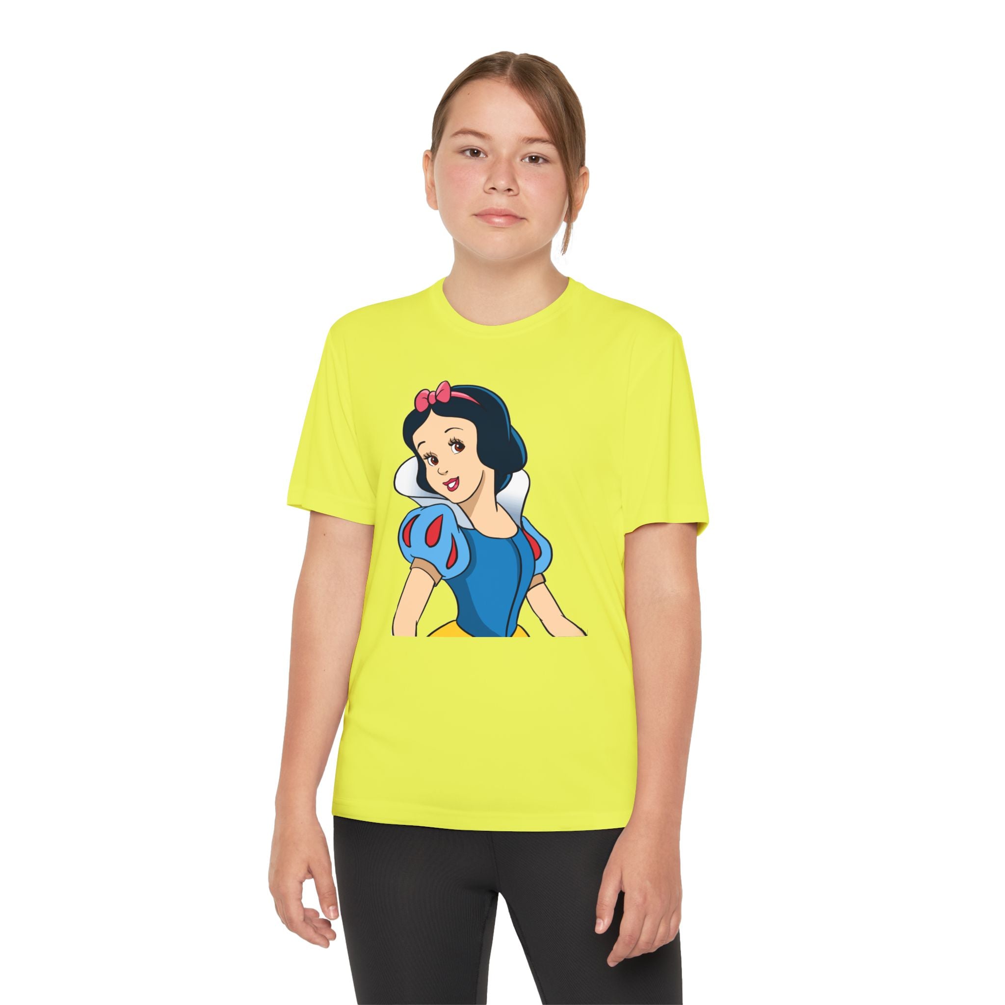 Snow White Youth T-Shirt Sports Graphic Tee, Cool Athletic Shirt for Kids, Perfect for Sports Events, Team Spirit