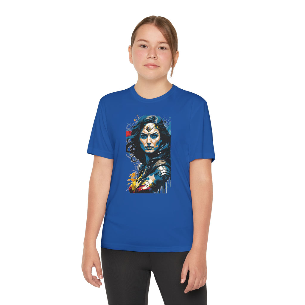Superhero Youth T-Shirt Sports Graphic Tee, Cool Athletic Shirt for Kids