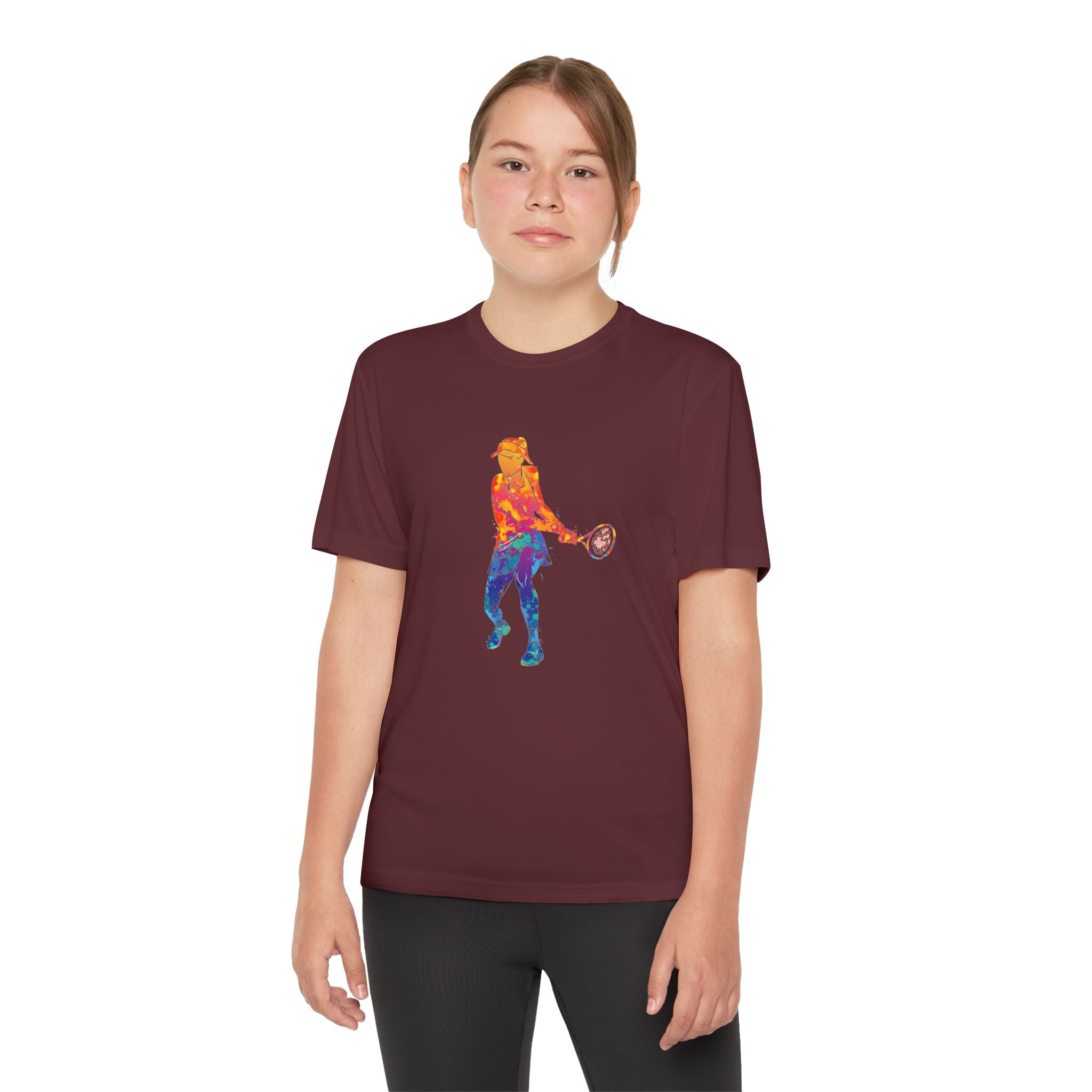 Tennis Youth Sports Graphic Tee, Cool Athletic Shirt for Kids, Perfect for Sports Events, Team Spirit, Birthday Gift, Summer Activities