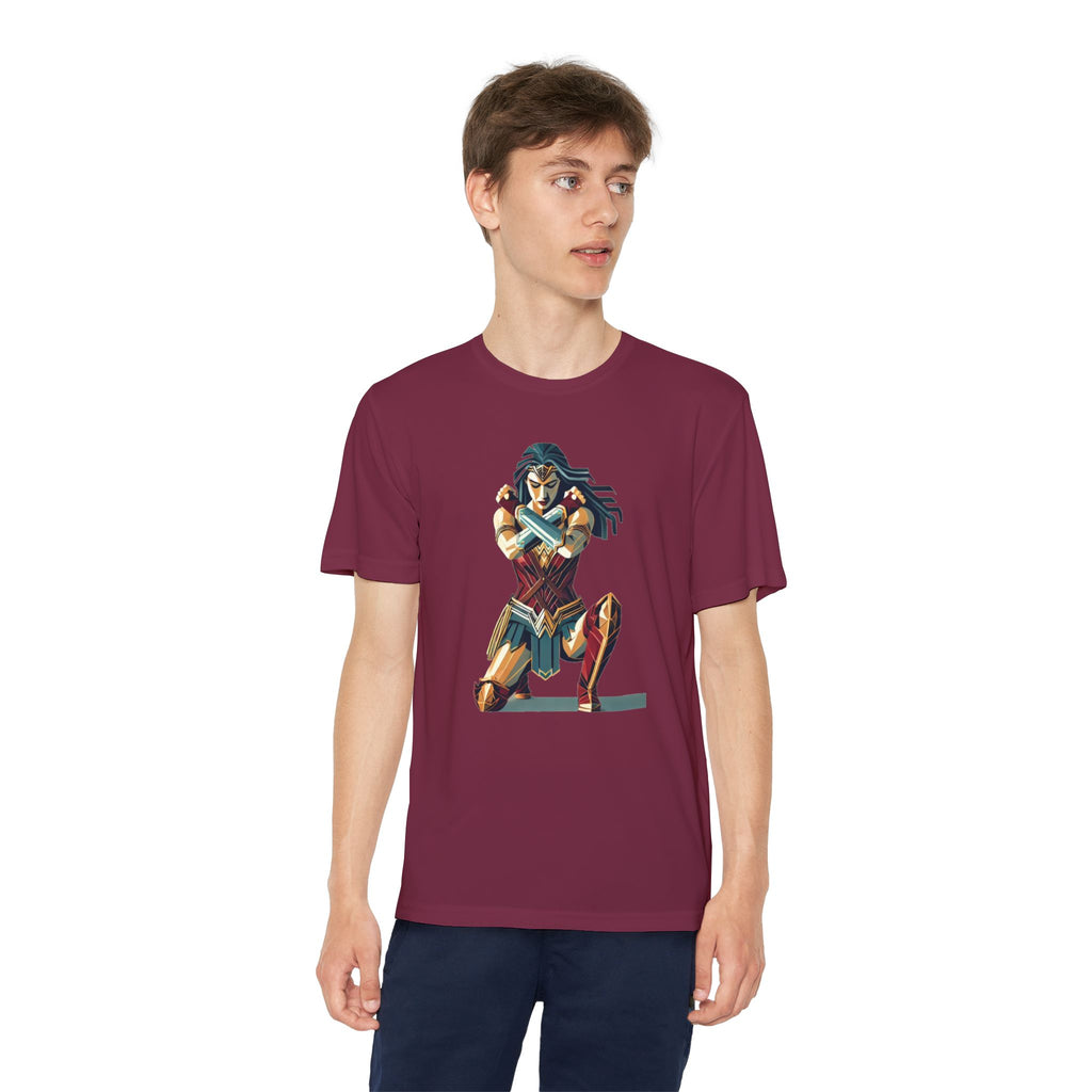 Wonder Woman Youth T-Shirt Sports Graphic Tee, Cool Athletic Shirt for Kids, Perfect for Sports Events, Team Spirit