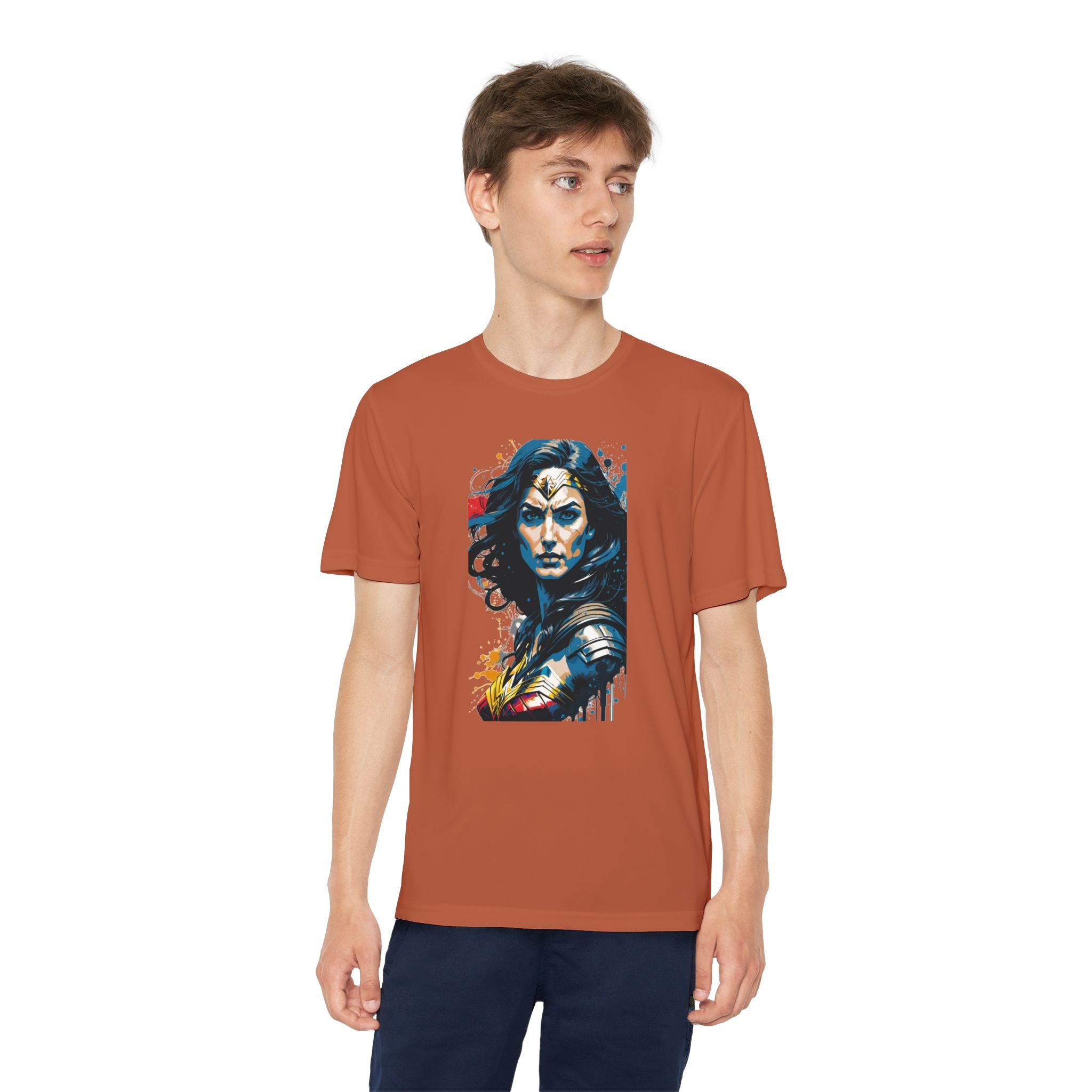 Superhero Youth T-Shirt Sports Graphic Tee, Cool Athletic Shirt for Kids