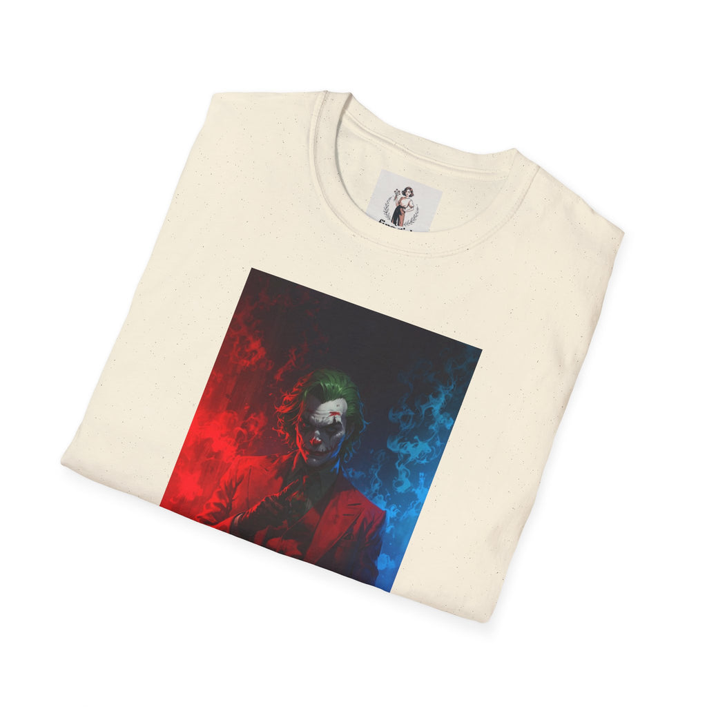 The Joker Superhero Marvel Unisex Softstyle T-Shirt, Comic Book Tee, Geeky Clothing, Cosplay Costume Top