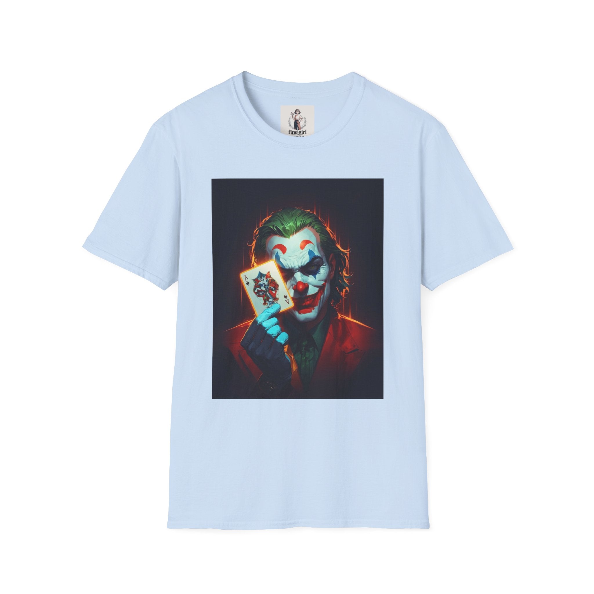 The Joker Superhero Marvel Unisex Softstyle T-Shirt, Comic Book Tee, Geeky Clothing, Cosplay Costume Top