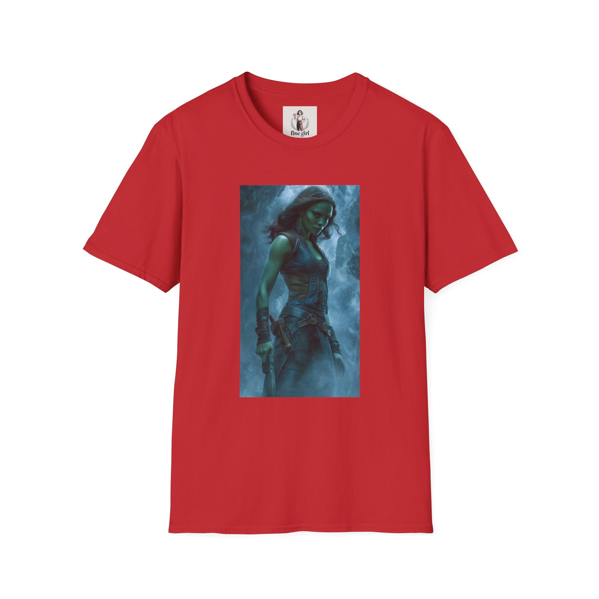 Gamora From Gardians Of The Galaxy Superhero Marvel Unisex Softstyle T-Shirt, Comic Book Tee, Geeky Clothing, Cosplay Costume Top