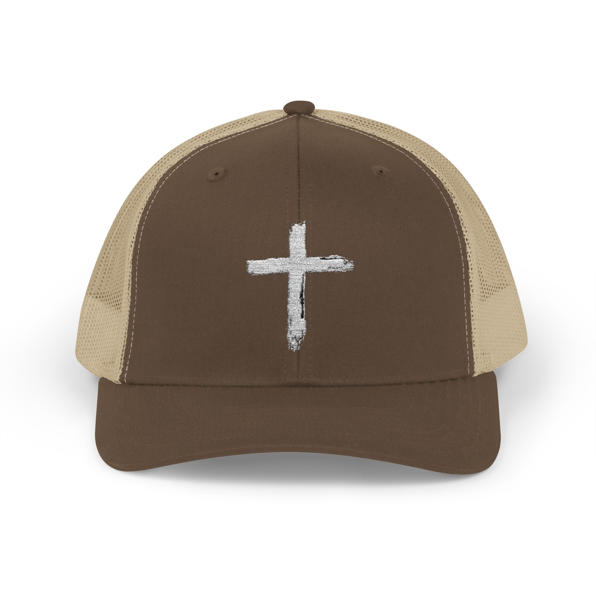 Holly Cross Snapback Trucker Cap with Thin Red Line Design, Ideal for First Responders, Supportive Gifts, Memorials, Everyday Wear