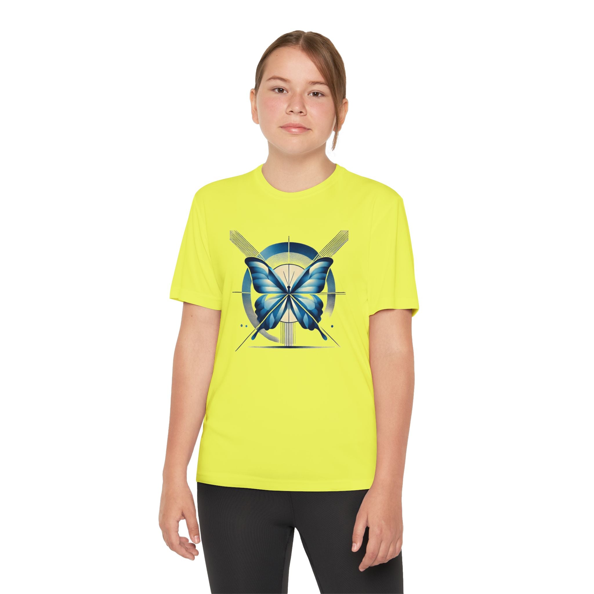 Butterffy Youth T-Shirt Sports Graphic Tee, Cool Athletic Shirt for Kids, Perfect for Sports Events, Team Spirit