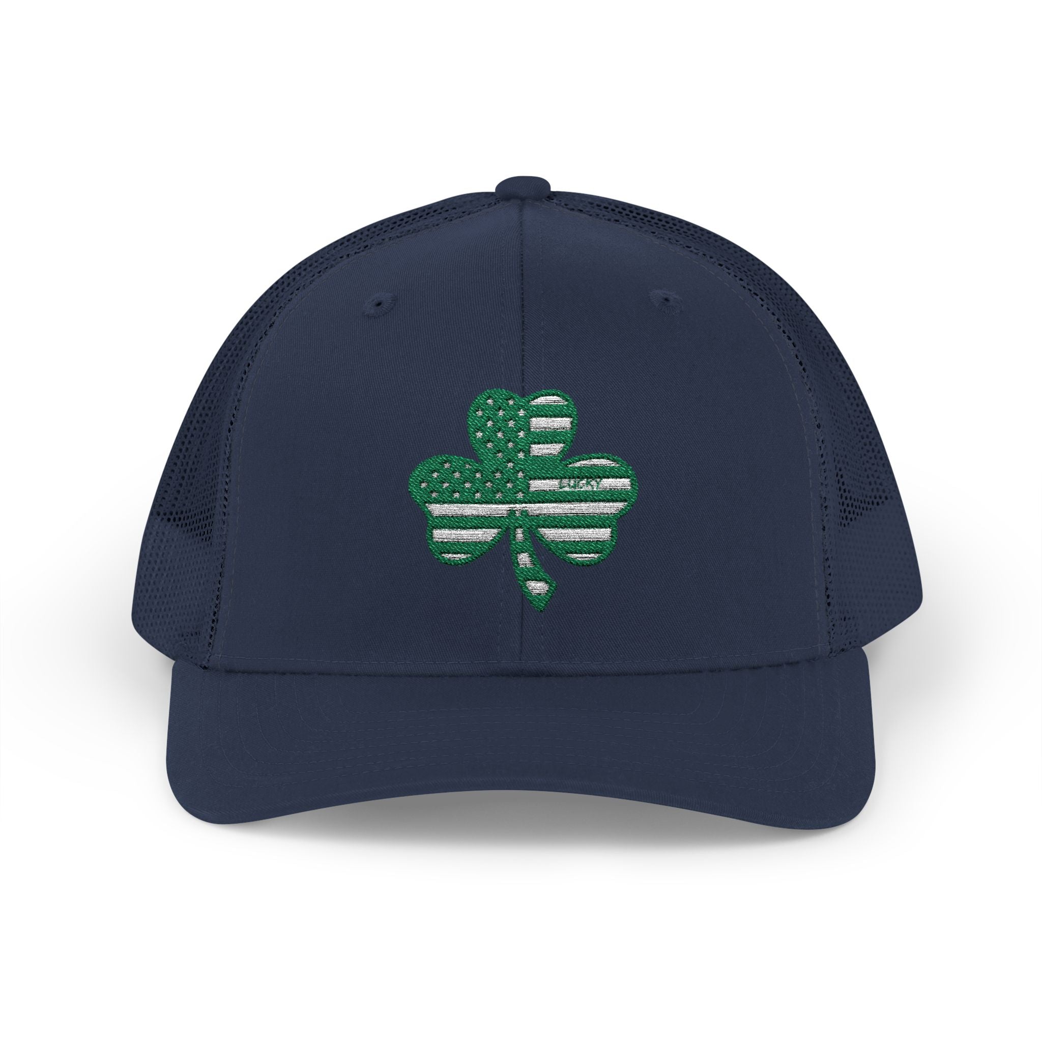 St. Patrick's Day Lucky 4-Leaf Clover Snapback Trucker Cap