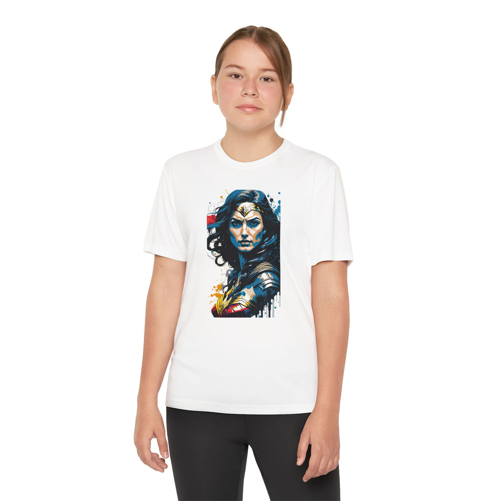 Superhero Youth T-Shirt Sports Graphic Tee, Cool Athletic Shirt for Kids