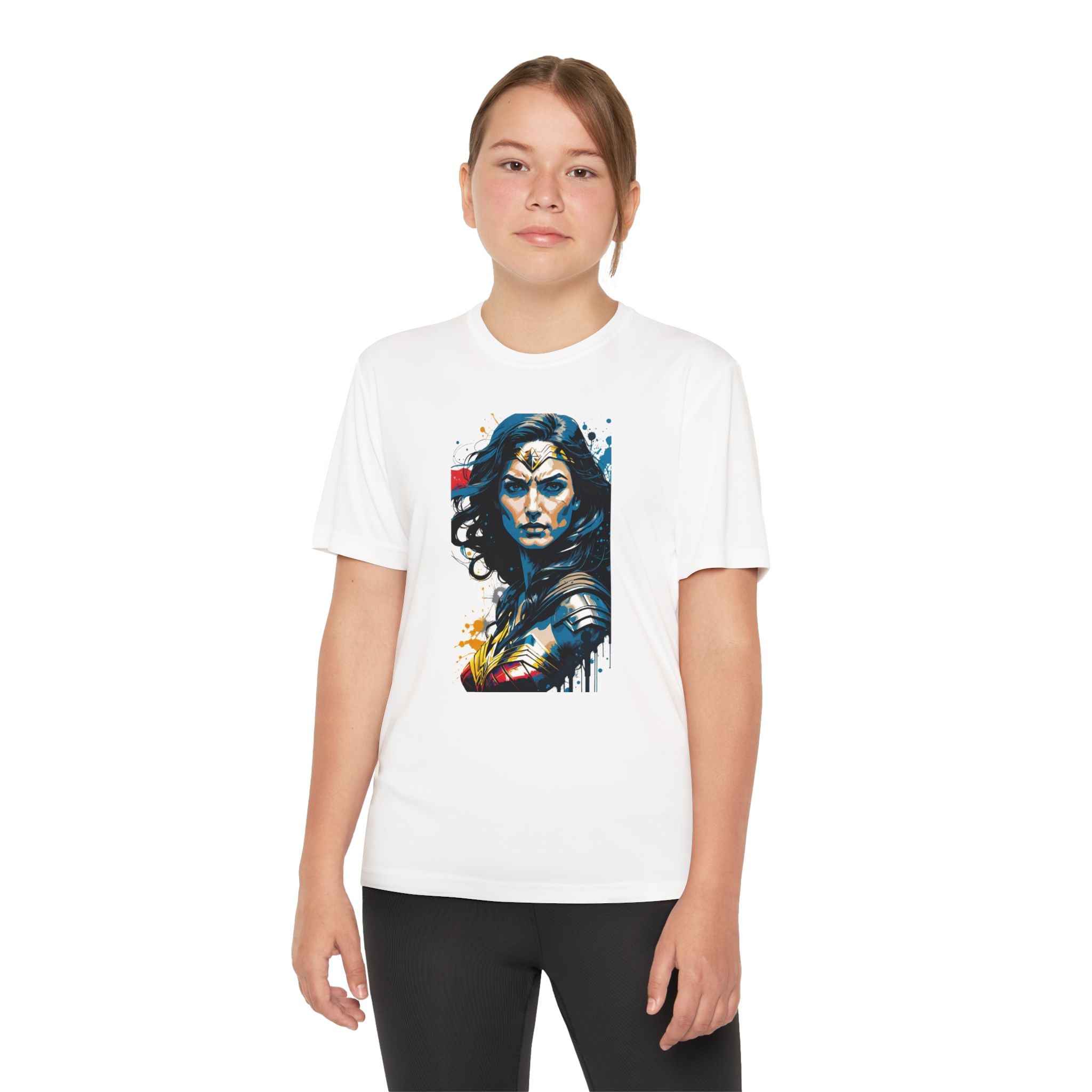 Superhero Youth T-Shirt Sports Graphic Tee, Cool Athletic Shirt for Kids