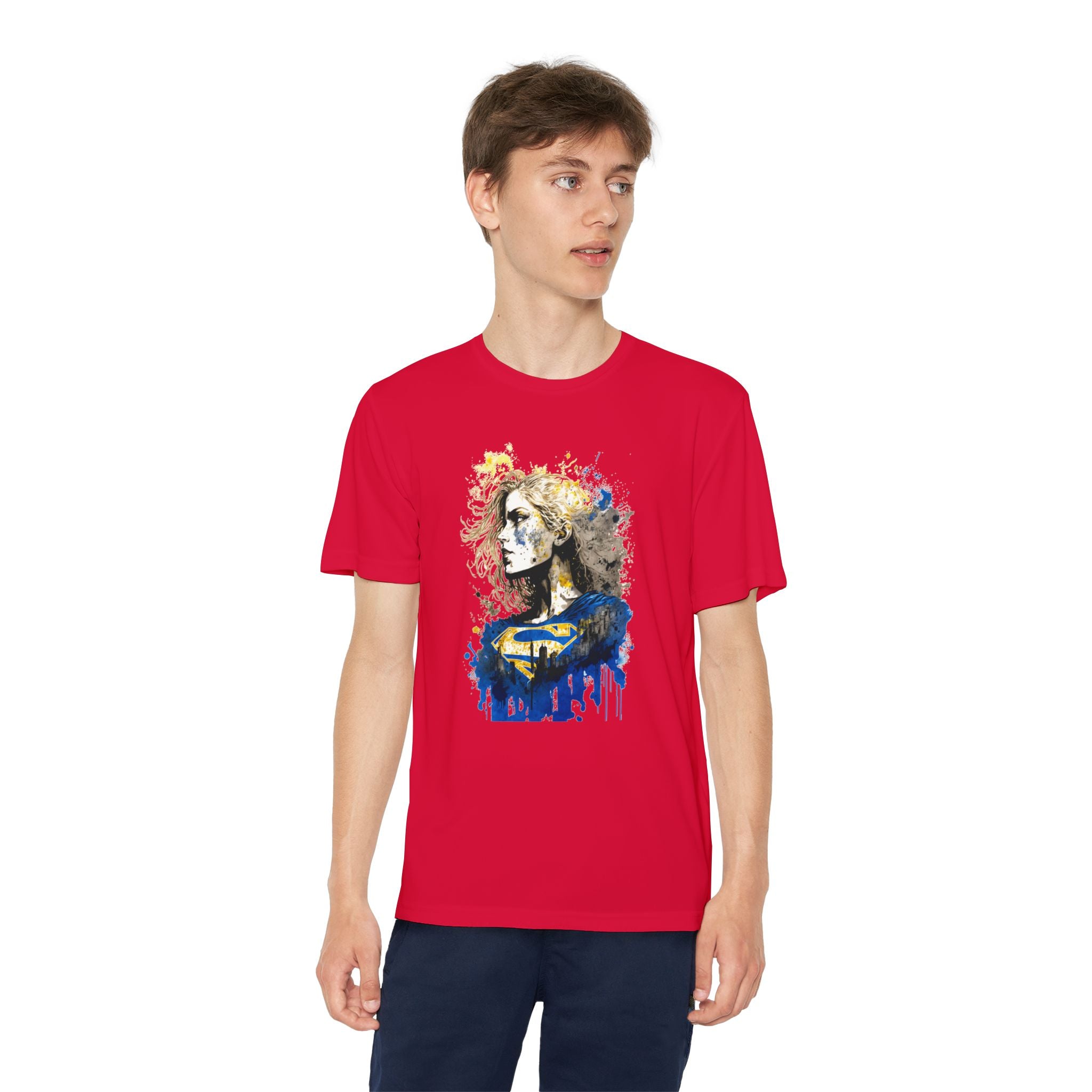 Superhero Youth T-Shirt Sports Graphic Tee, Cool Athletic Shirt for Kids