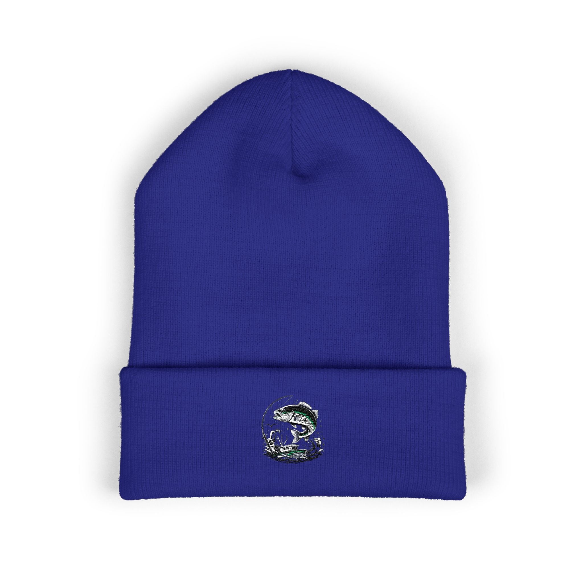 Beanie, Fishing Embroidered Winter Hat, Fisherman Beanie, Outdoor Sports Cap, Knit Beanie, Angler Gift, Fishing Trip Apparel