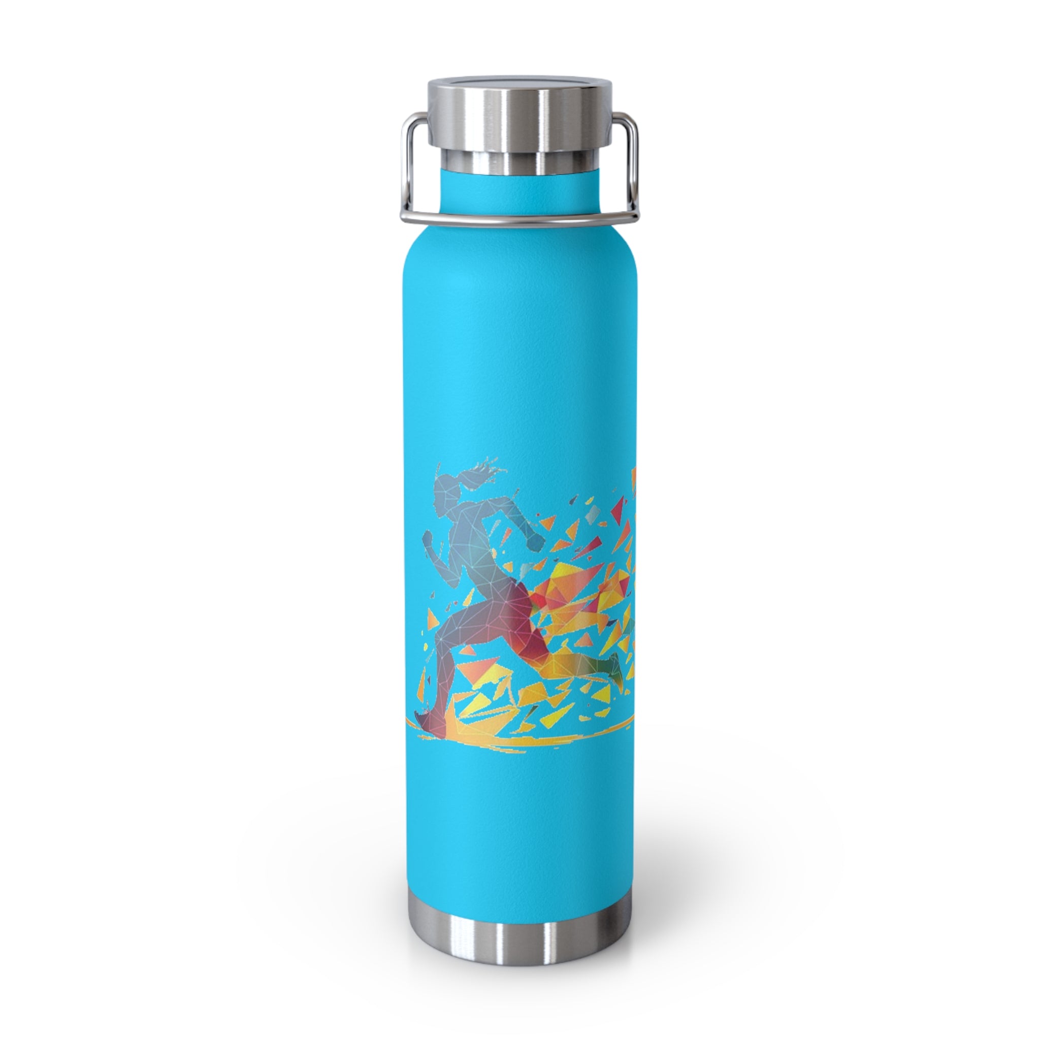 Woman Running Copper Insulated Water Bottle