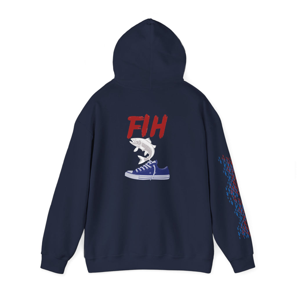 Fishing Patriotic Hoodie, American Flag Sweatshirt, Fisherman Gift, Outdoor Fishing Apparel, USA Pride Jumper