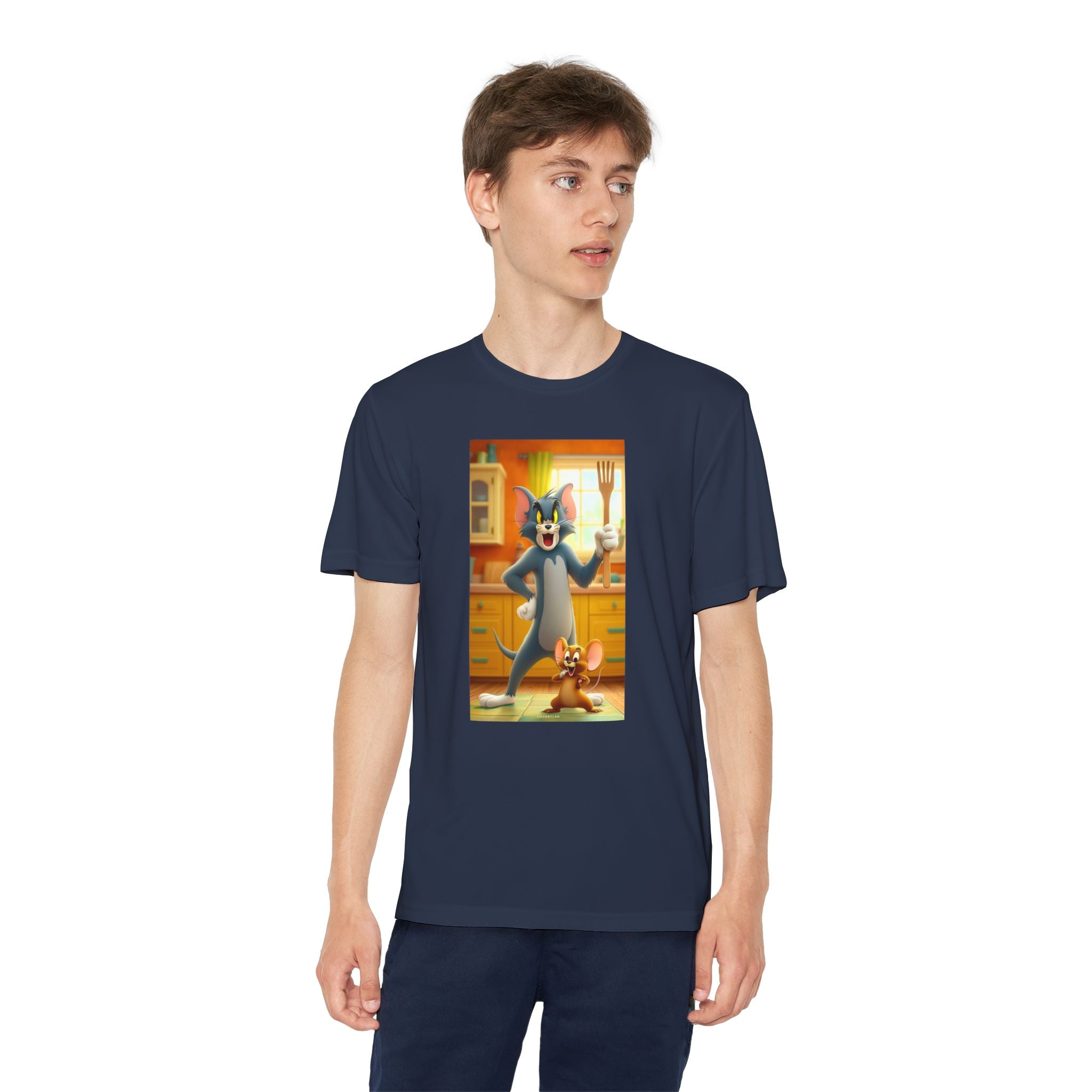 Youth Competitor Tee with Tom And Jerry design, Cartoon Graphic Kid's T-Shirt, Kids Tee, Children's Clothing, Funny Tee for Boys and Girls