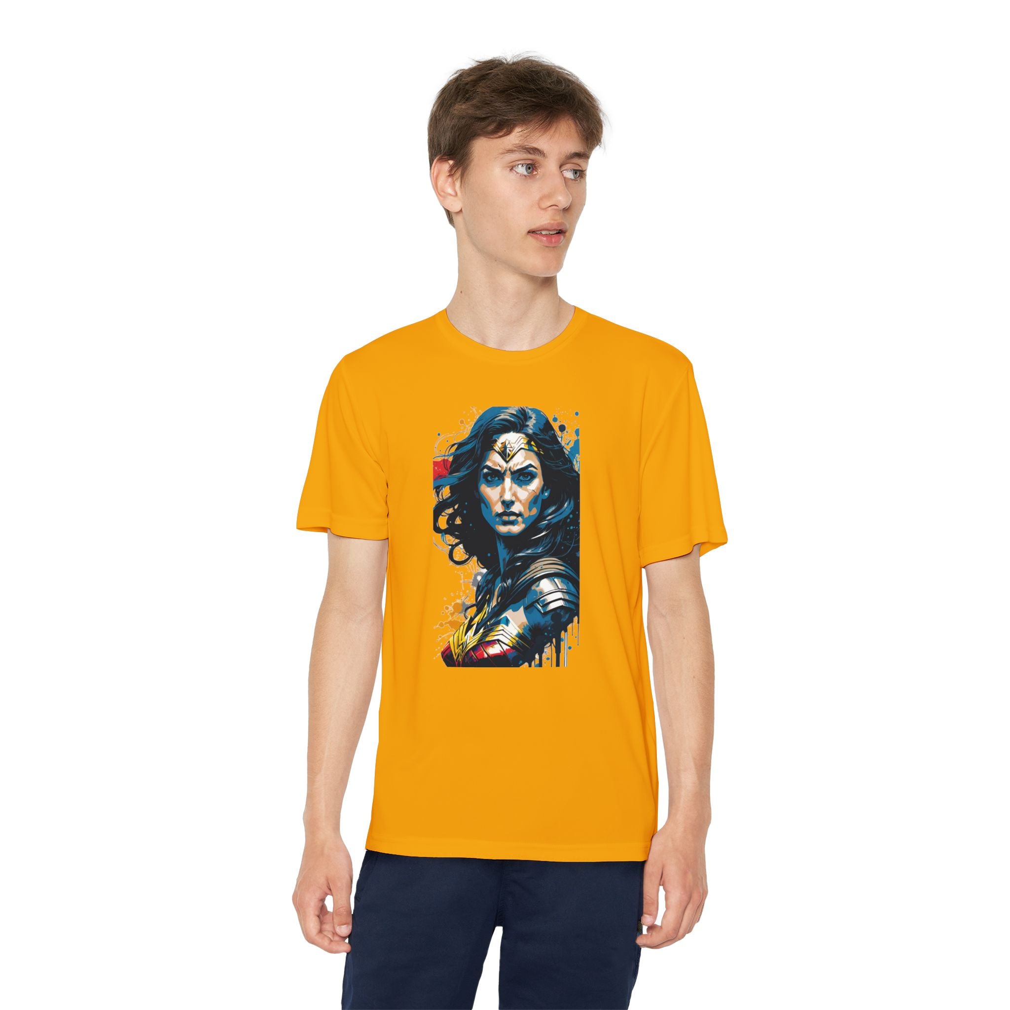 Superhero Youth T-Shirt Sports Graphic Tee, Cool Athletic Shirt for Kids