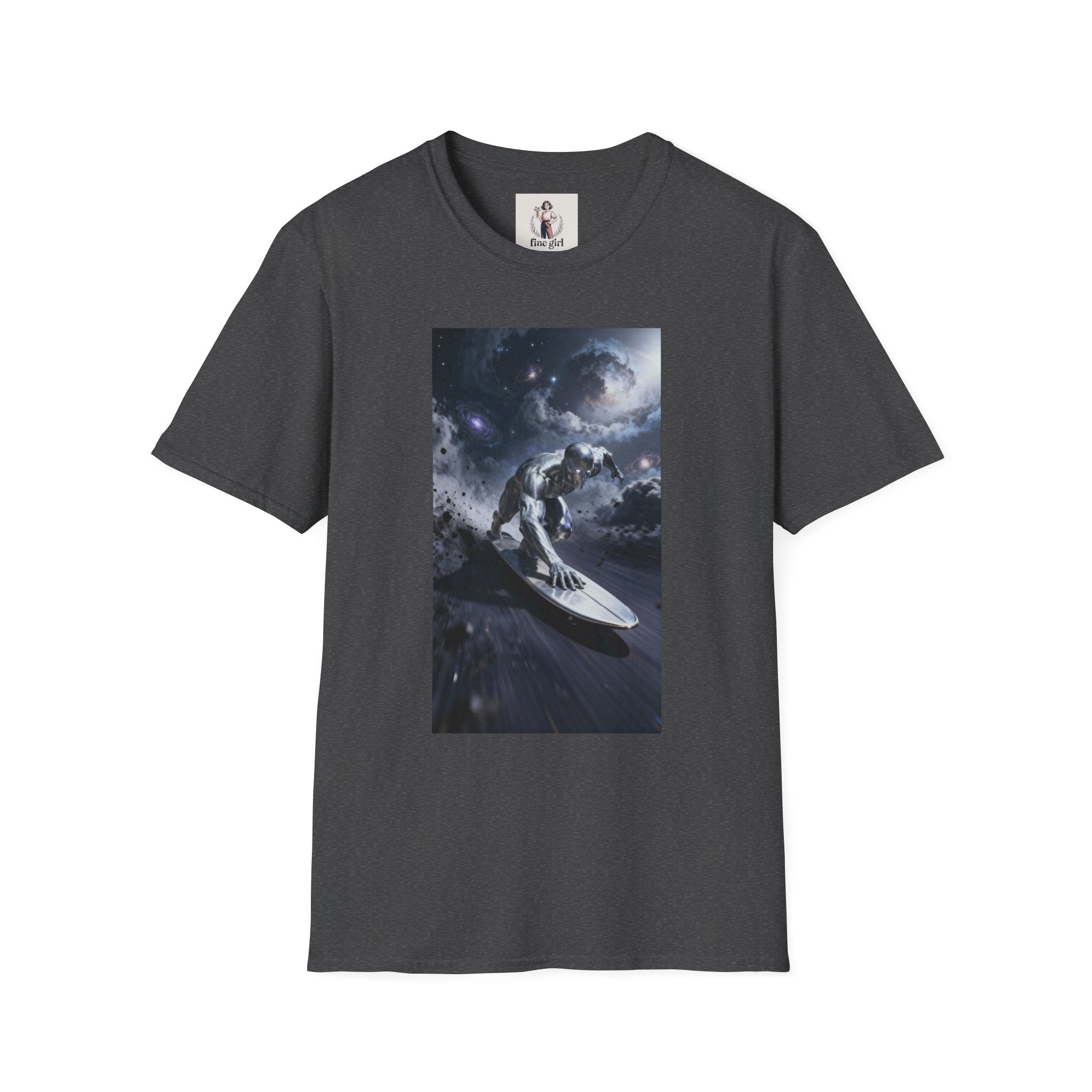 Silver Surfer Superhero Marvel Unisex Softstyle T-Shirt, Comic Book Tee, Geeky Clothing, Cosplay Costume Top