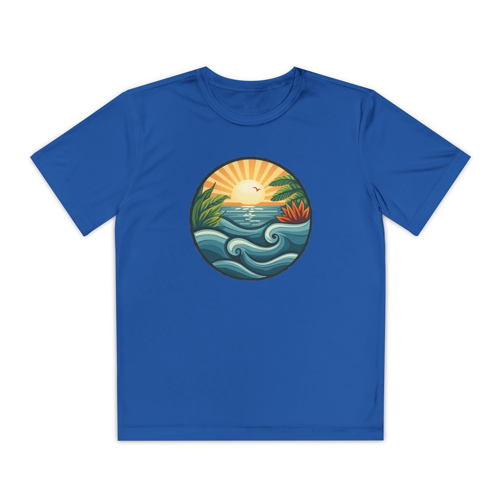 Beach Shirt Youth Competitor Tee, Kids Surf Tee, Summer Vacation Top, Ocean Lover T-Shirt, Coastal Clothing
