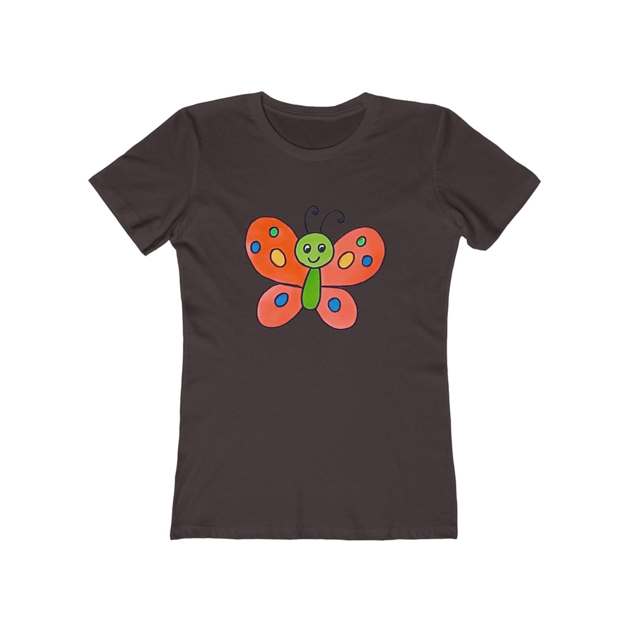 Butterffy Chic Women's Boyfriend Tee, Casual Outfits, Gift for Her, Weekend Wear, Trendy Style, Everyday Comfort