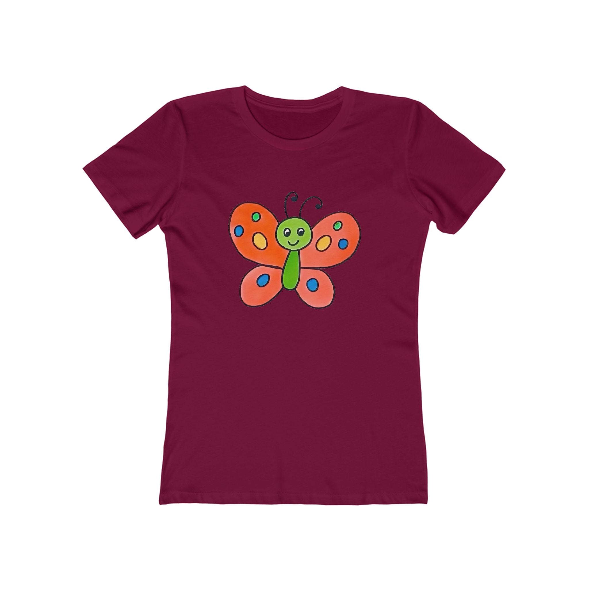 Butterffy Chic Women's Boyfriend Tee, Casual Outfits, Gift for Her, Weekend Wear, Trendy Style, Everyday Comfort